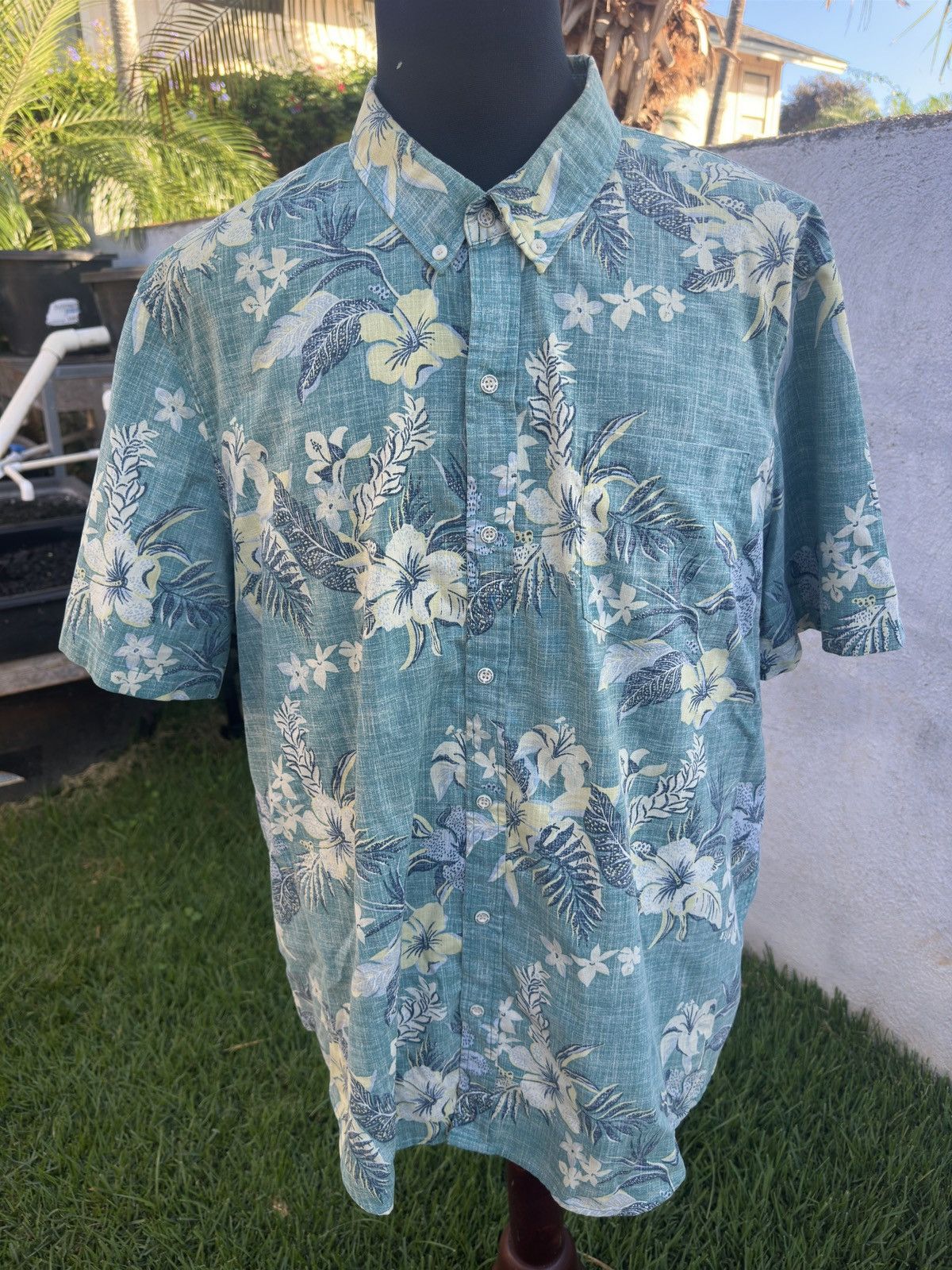 Reyn Spooner Reyn Spooner Tailored Fit Hawaiian Print Green Men's XXL Size US XXL / EU 58 / 5 - 1 Thumbnail