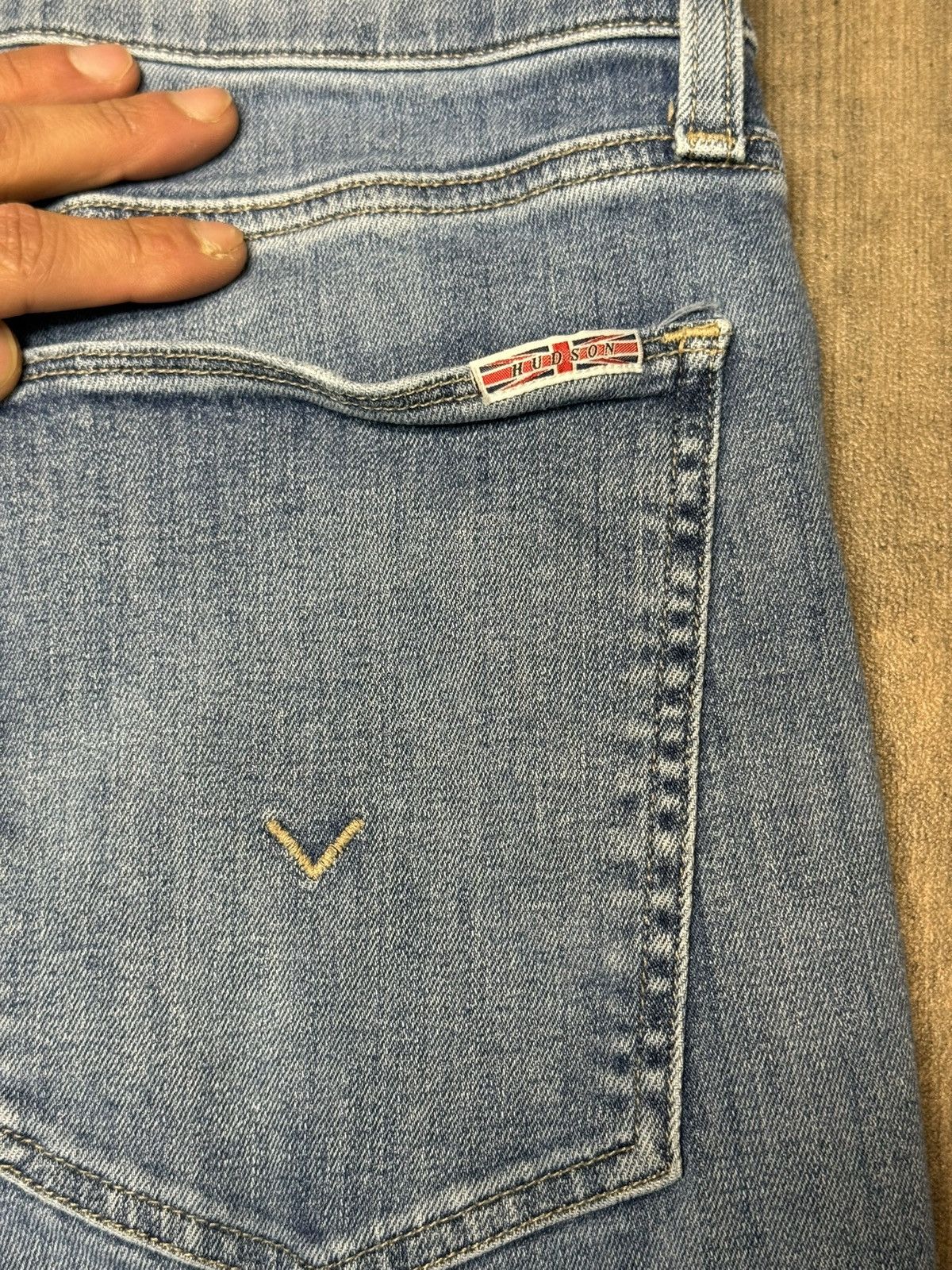 Hudson Hudson Ace Skinny Fit Light Blue Wash Denim Jeans Size US 36 / EU 52 - 7 Thumbnail
