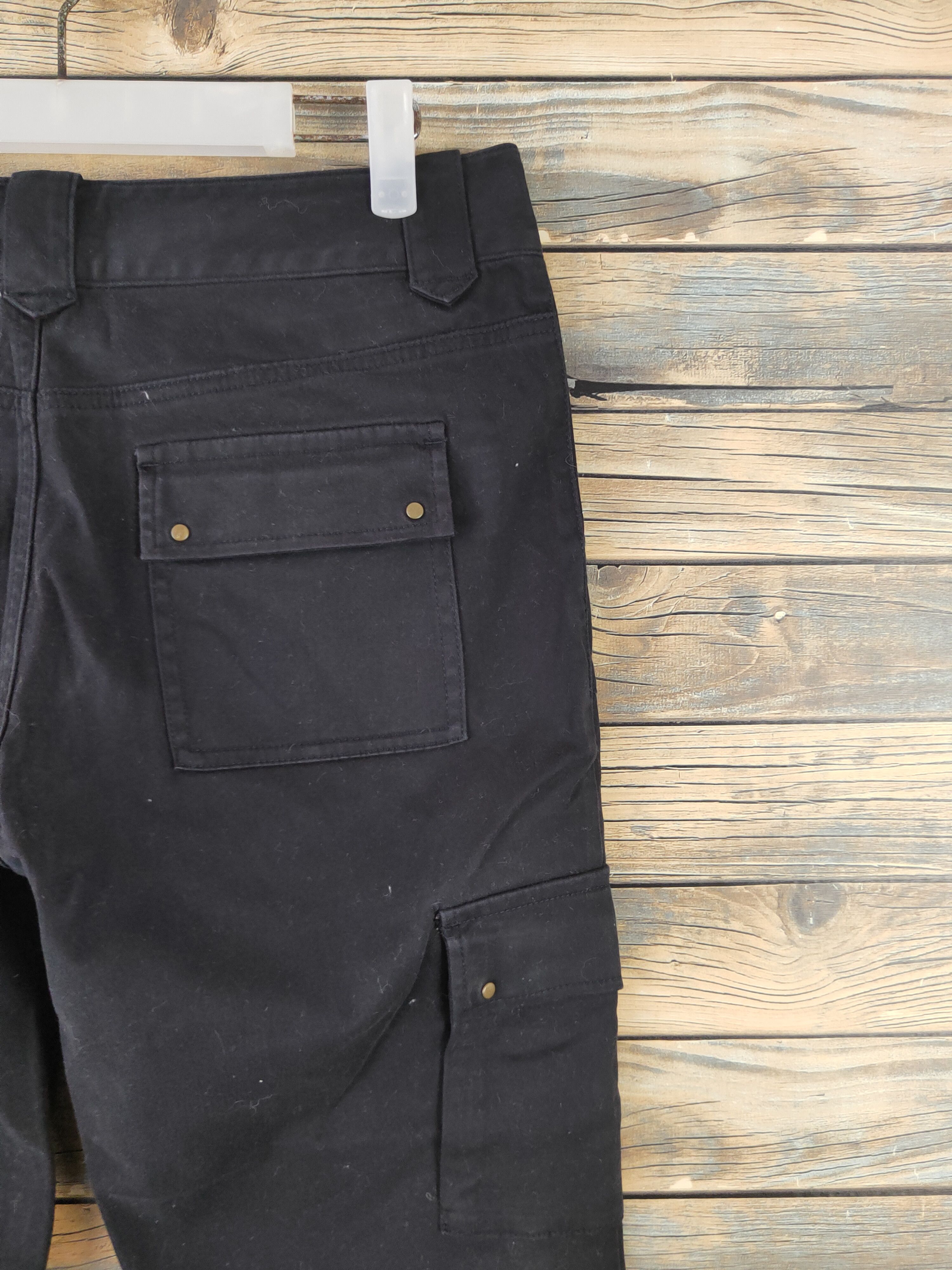 Japanese Brand DL Japanese Brand Black Multipocket Cargo Pants #2101 Size 29" - 10 Thumbnail