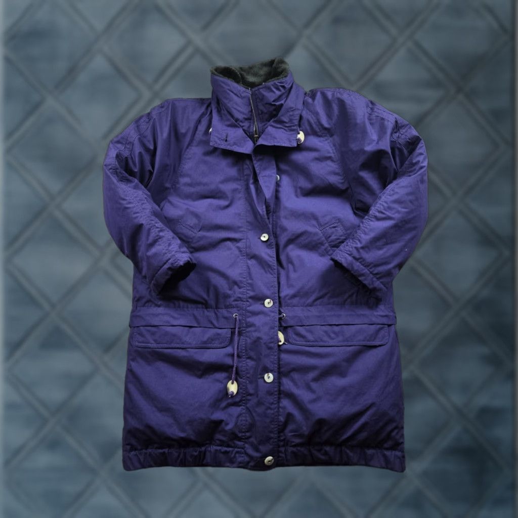 London Fog VINTAGE London Fog Down Jacket Womens Medium Purple Full Zip Parka Pockets Size M / US 6-8 / IT 42-44 - 1 Thumbnail