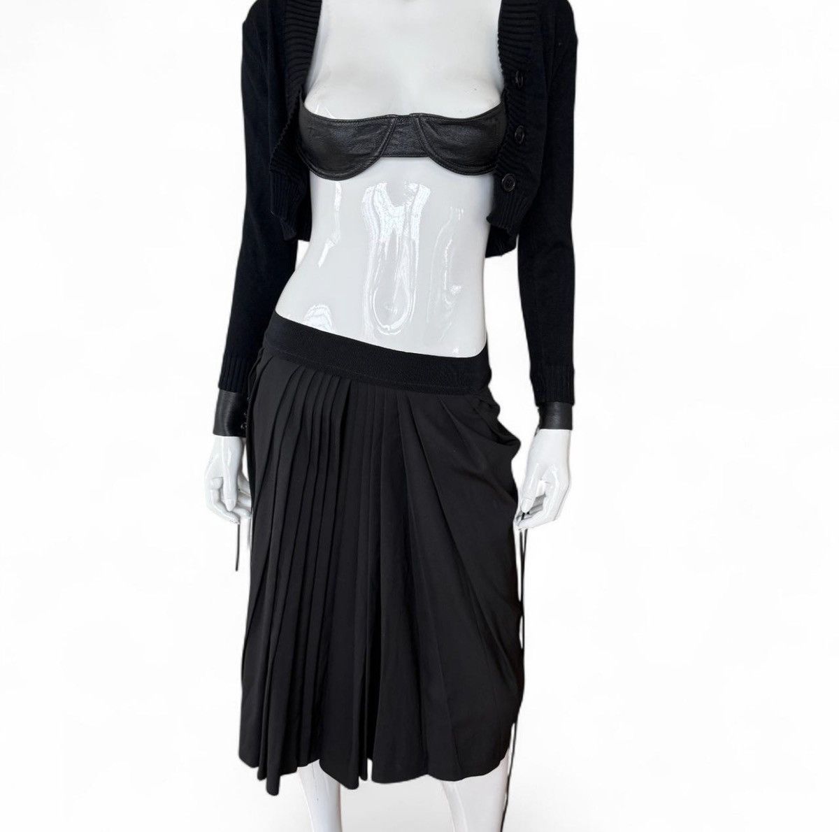 Vintage Sportmax Archival Deconstructed Midi Skirt