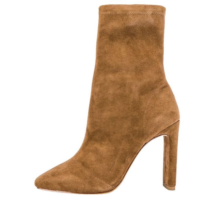 REVOLVE Raye Luxe Taupe Suede High Heel Vista Ankle Boots Size US 7 / IT 37 - 5 Thumbnail