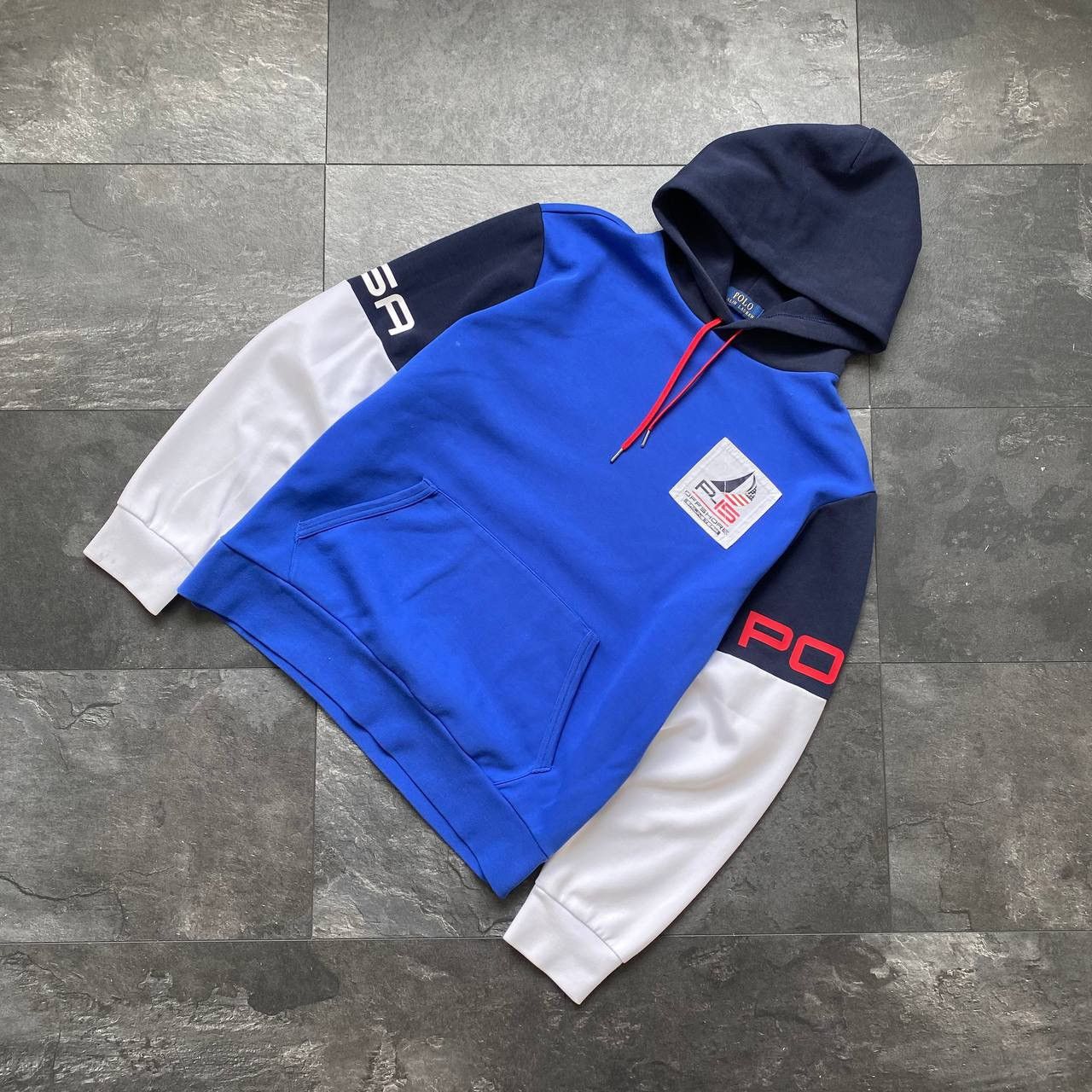 Polo Ralph Lauren × Vintage Vintage polo Ralph Lauren hoodie big USA flag logo Size US L / EU 52-54 / 3 - 1 Thumbnail