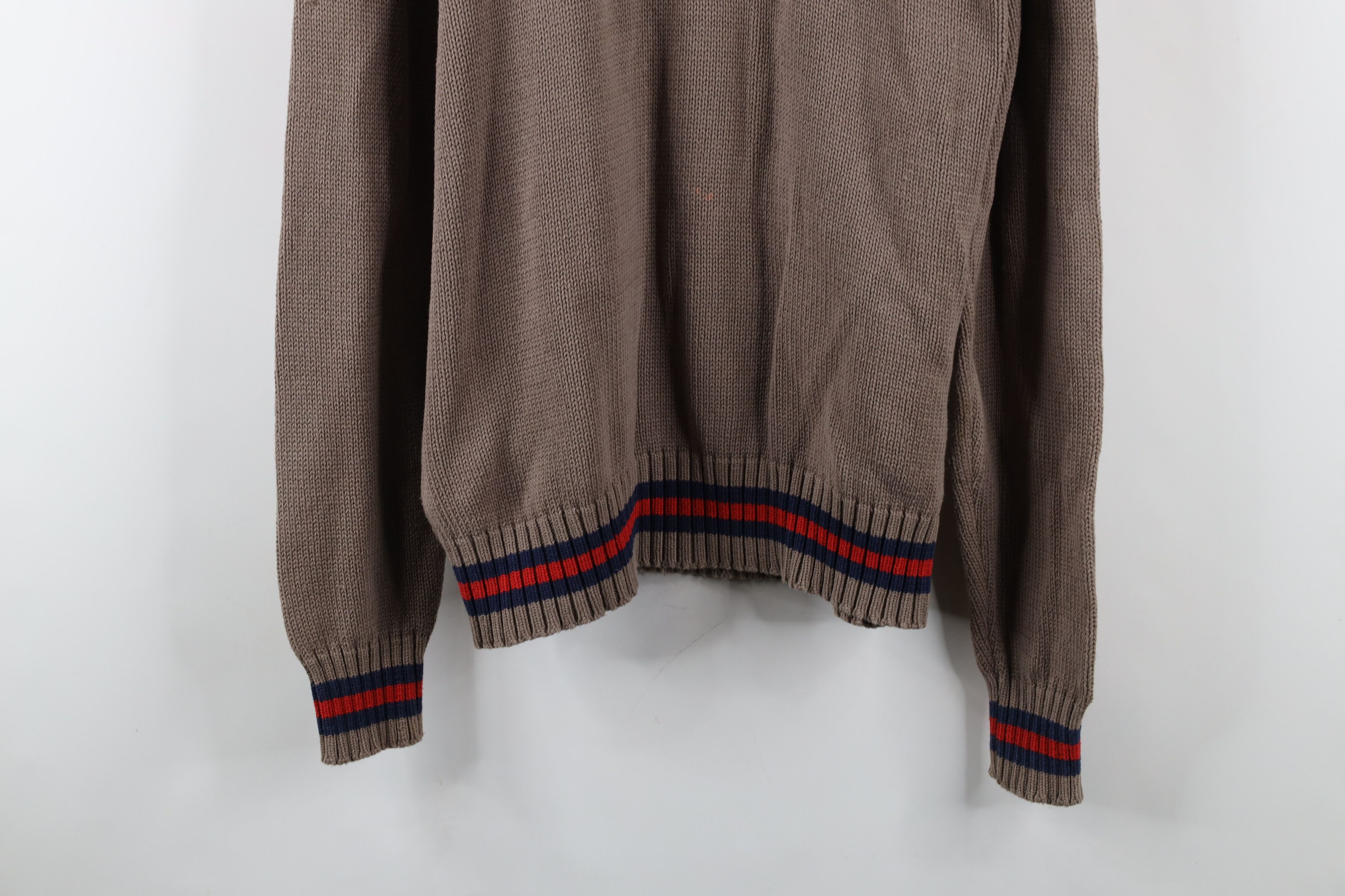 Vintage Vintage 90s Streetwear Striped Knit Collared Sweater Size US M / EU 48-50 / 2 - 3 Thumbnail