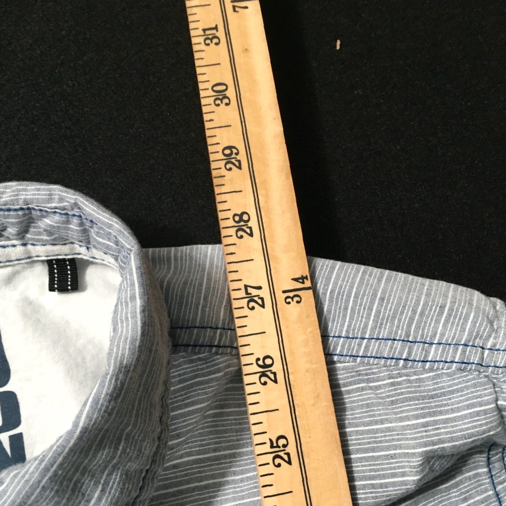 Buffalo David Bitton Buffalo by David Bitton Shirt Button-Up Buffalo Blue White Short Sleeve Mens M Cotton Pockets Size US M / EU 48-50 / 2 - 7 Thumbnail