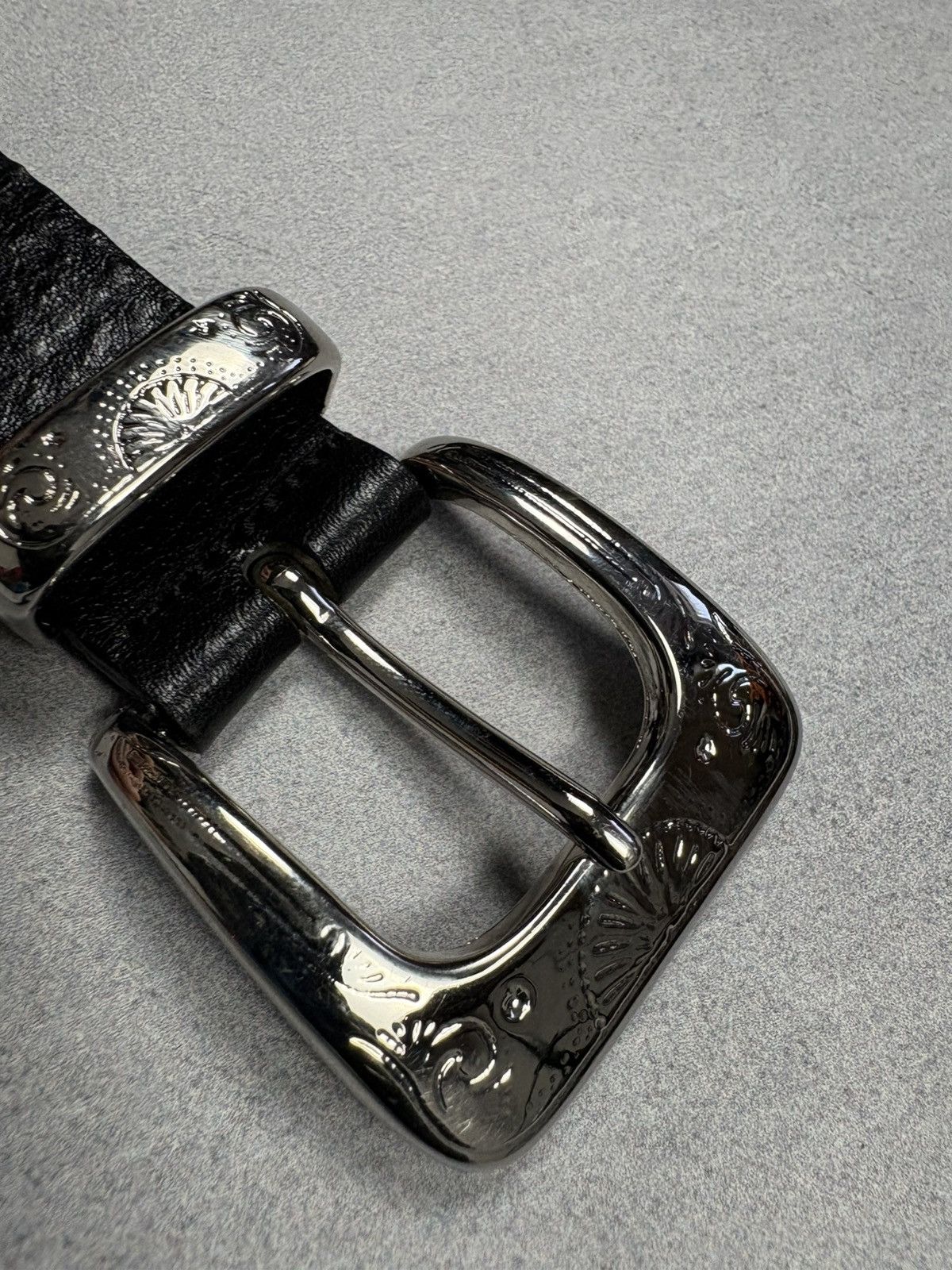 Other Berge Leather Studded Belt Rhinestone Chain Solid Brass Y2K Size ONE SIZE - 5 Thumbnail