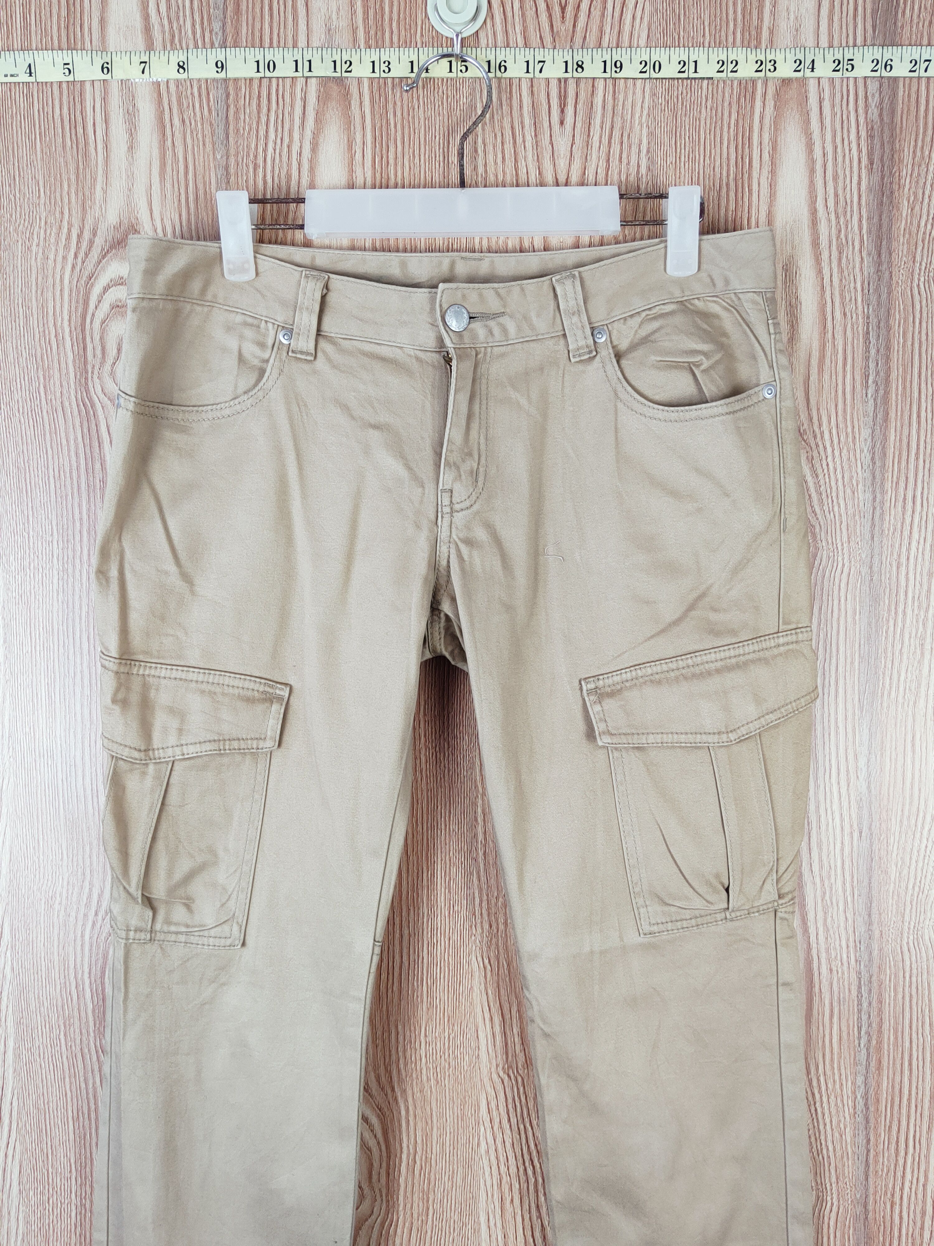 Japanese Brand Japanese Brand Beige Multipocket Tactical Cargo Pants #W442 Size 31" - 2 Thumbnail
