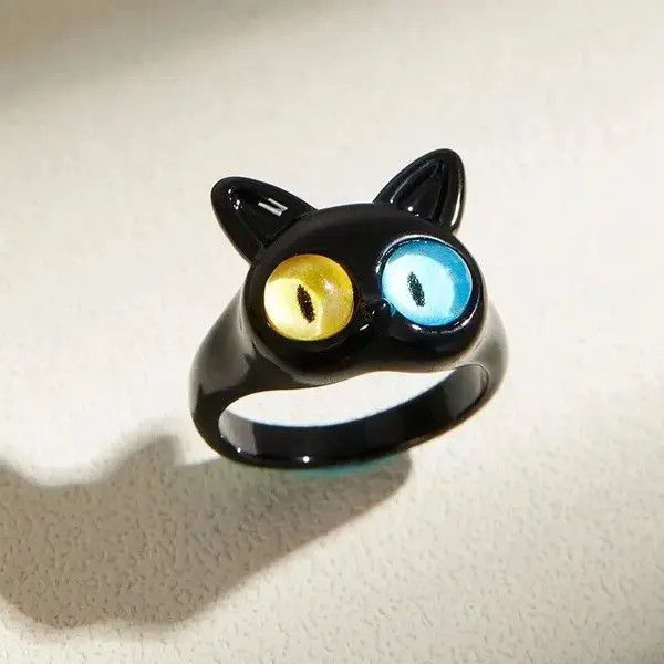 VIBE Sweet Two Color Cat Eyes Ring Size ONE SIZE - 7 Thumbnail