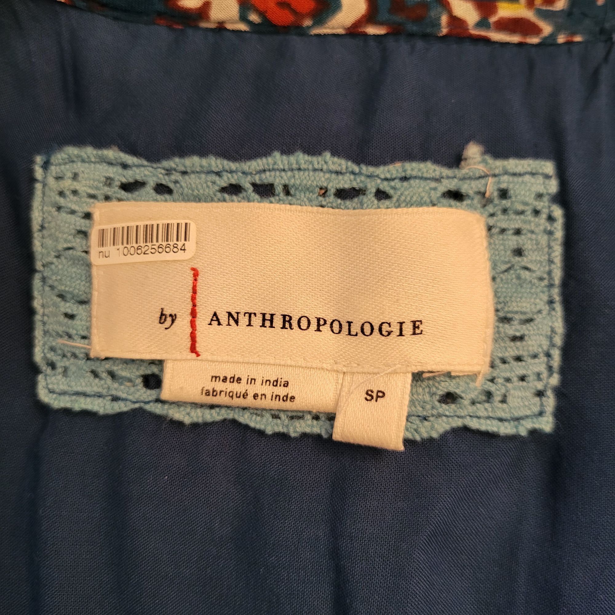 Anthropologie Anthropologie S Blue Floral Maxi Dress Ruffle SASHA Sleevele Size S / US 4 / IT 40 - 6 Thumbnail