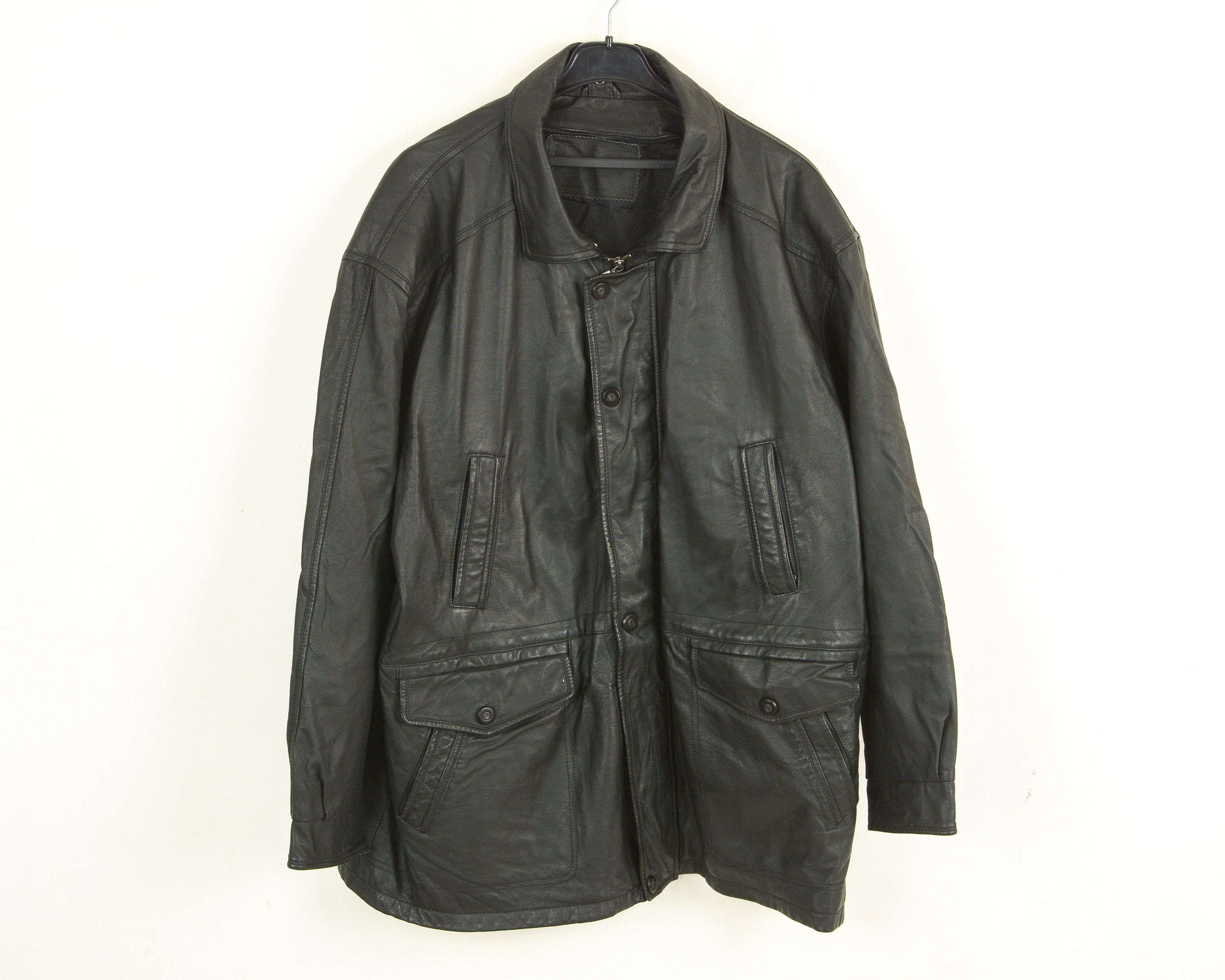 Vintage Canda Uk 48 Us Leather Over Coat Jacket Grunge 3XL Outdoors Size US XXL / EU 58 / 5 - 2 Thumbnail