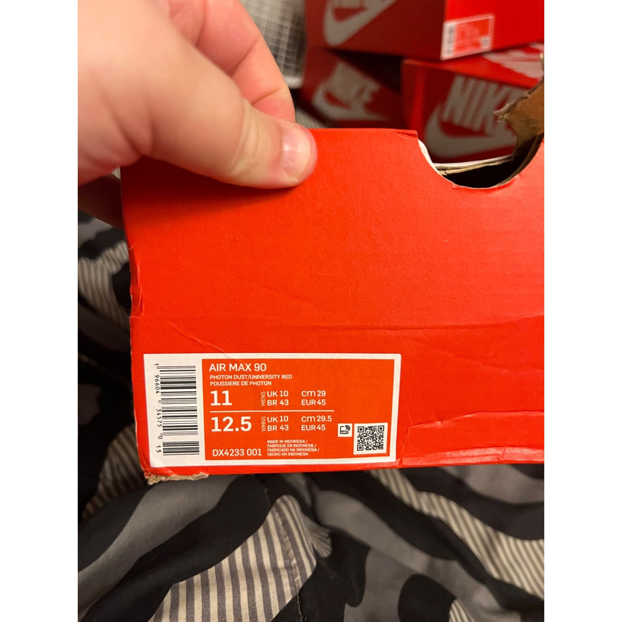 Nike Nike Air Max 90 Silver Bullet Icons University Red DX4233-00 Size US 11 / EU 44 - 9 Thumbnail