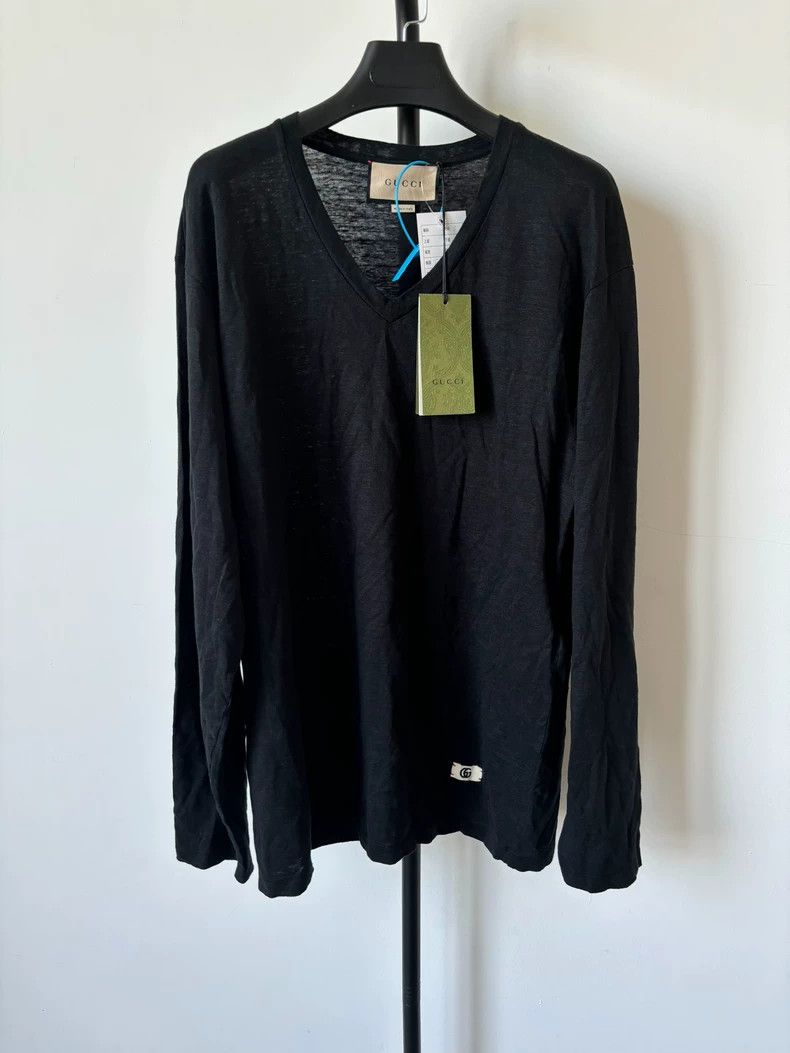Gucci Gucci Long-sleeved T-shirt with cloth Size US S / EU 44-46 / 1 - 1 Thumbnail