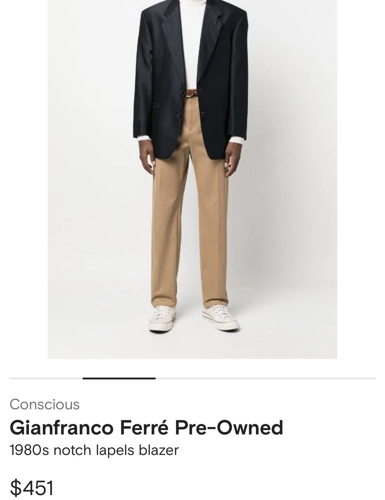 Ferre Gianfranco Ferre Studio Wool Blazer / Coat Made In Italy Size 38L - 5 Thumbnail