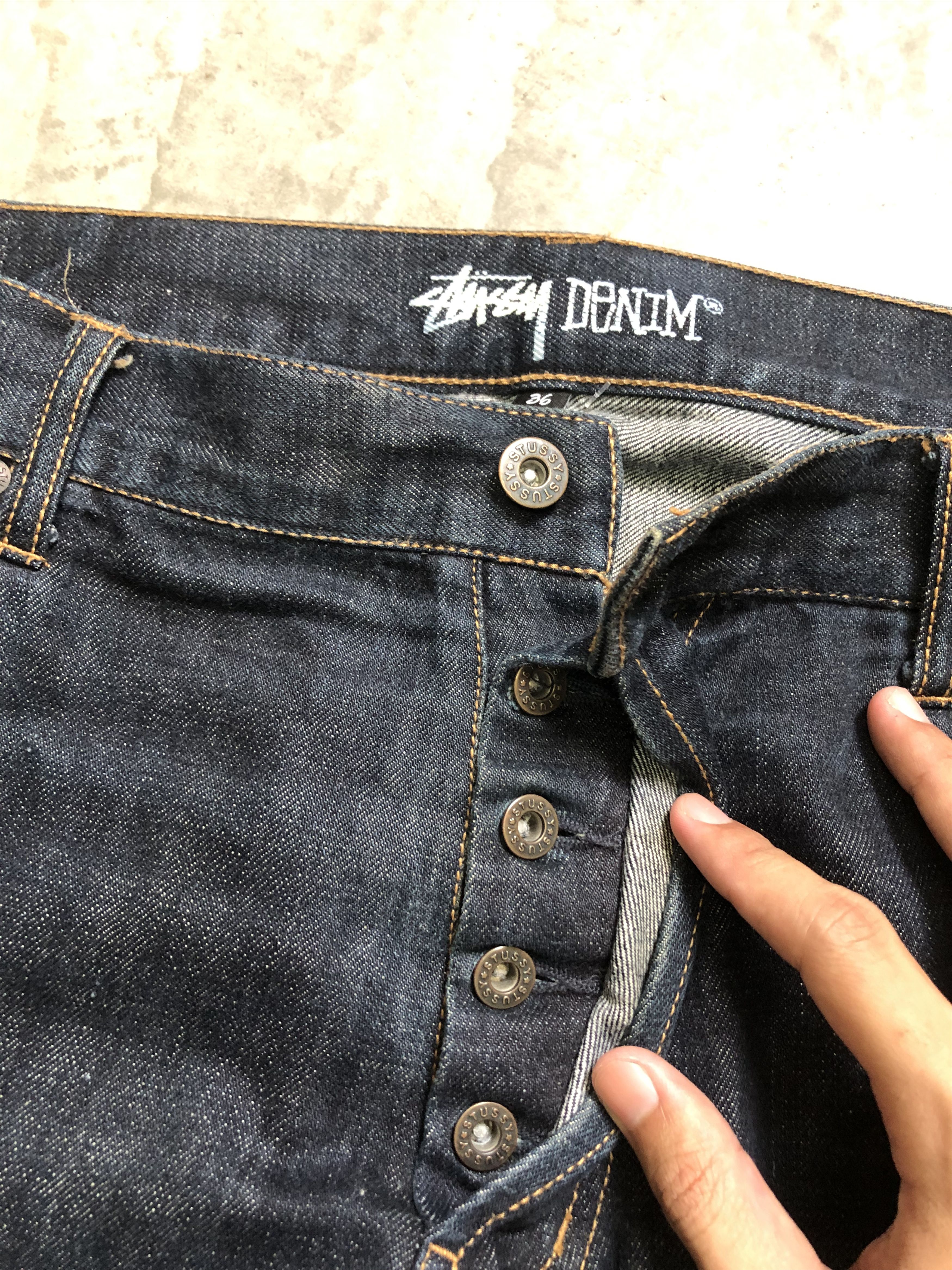 Stussy vintage stussy 2000s denim rough and rouged jeans Size US 36 / EU 52 - 2 Thumbnail