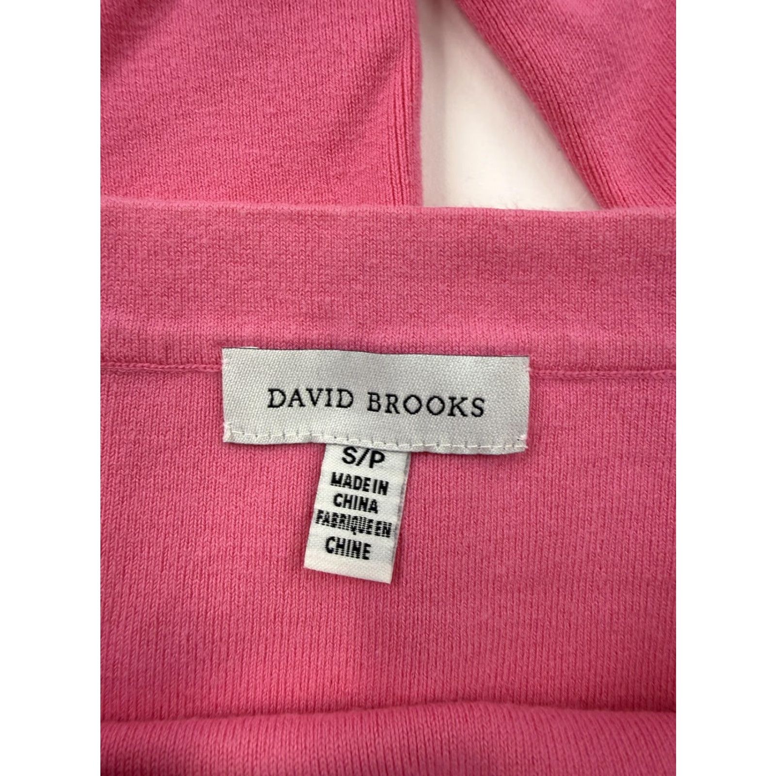 Brooks David Brooks Pink Knit V-Neck Cardigan Tank Set Womens PS 2 Piece Outfit Knitwear Casual Spring Size S / US 4 / IT 40 - 3 Thumbnail