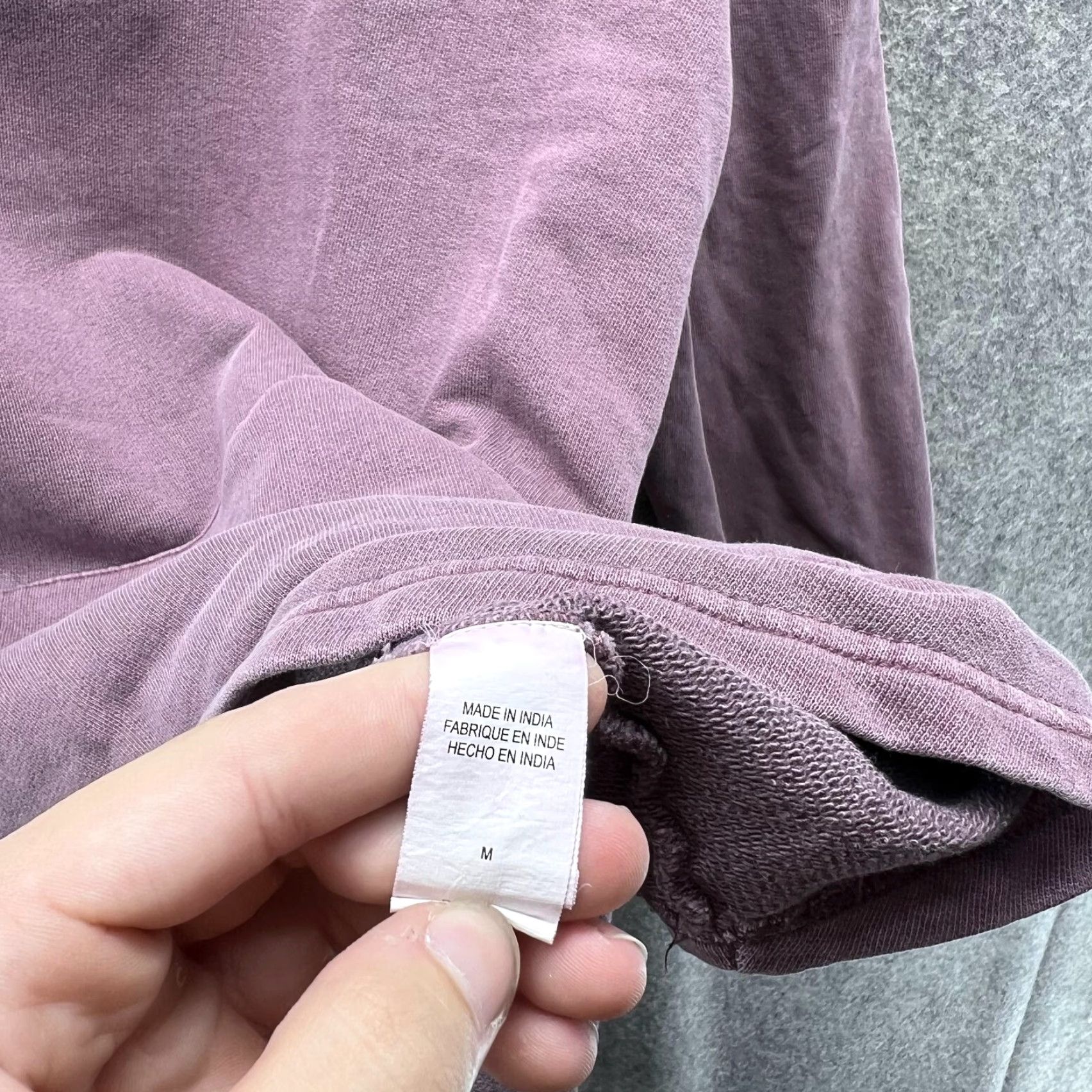 Lucky Brand Lucky Brand Sweater Hoodie Mens Medium Purple Pullover Casual 1990s Pattern: Solid Vintage: No Size US M / EU 48-50 / 2 - 6 Thumbnail