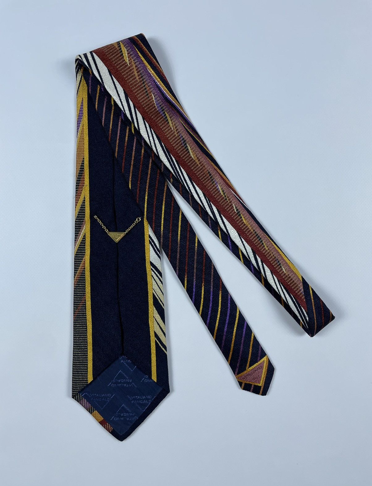 Vitaliano VITALIANO PANCALDI Vintage Silk Tie Art Deco Size ONE SIZE - 2 Thumbnail