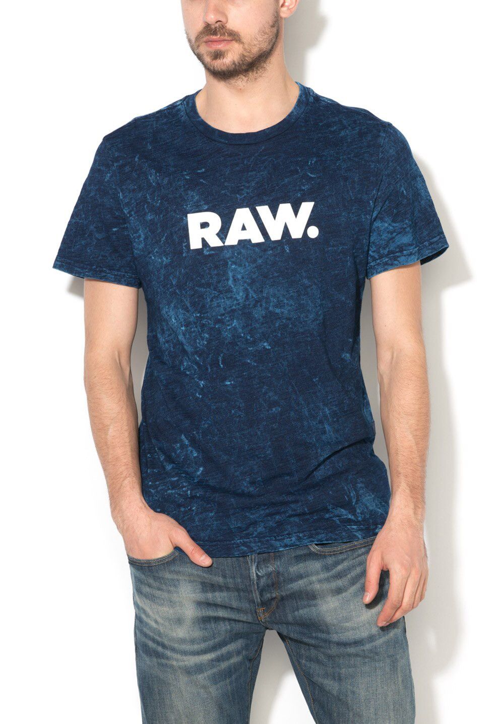 G-Star G-Star RAW Doover Mens Blue Center Logo Short Sleeve T-Shirt Size US M / EU 48-50 / 2 - 1 Thumbnail