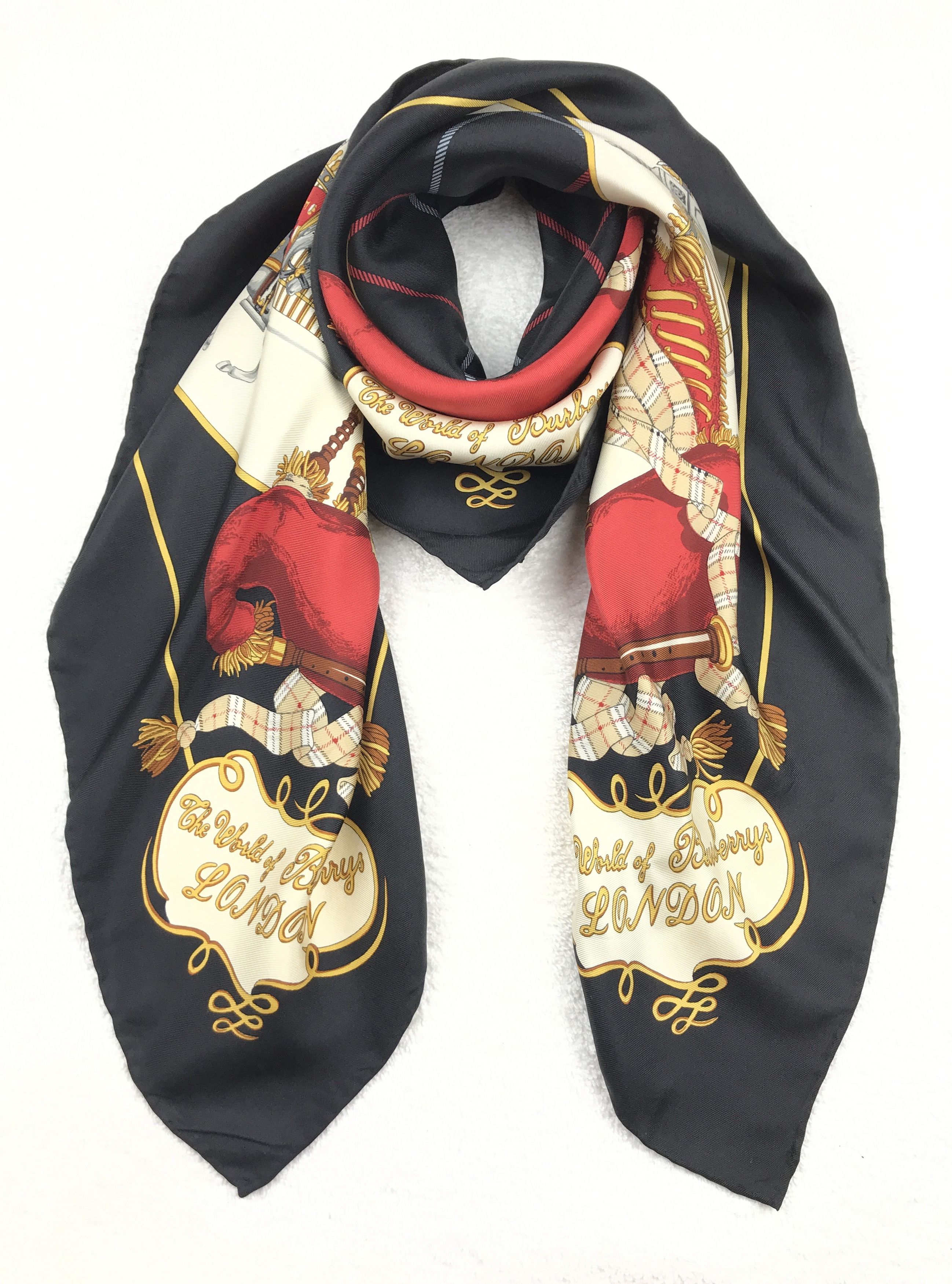 Burberry × Vintage Vintage Burberry Silk Scarf Size ONE SIZE - 6 Thumbnail