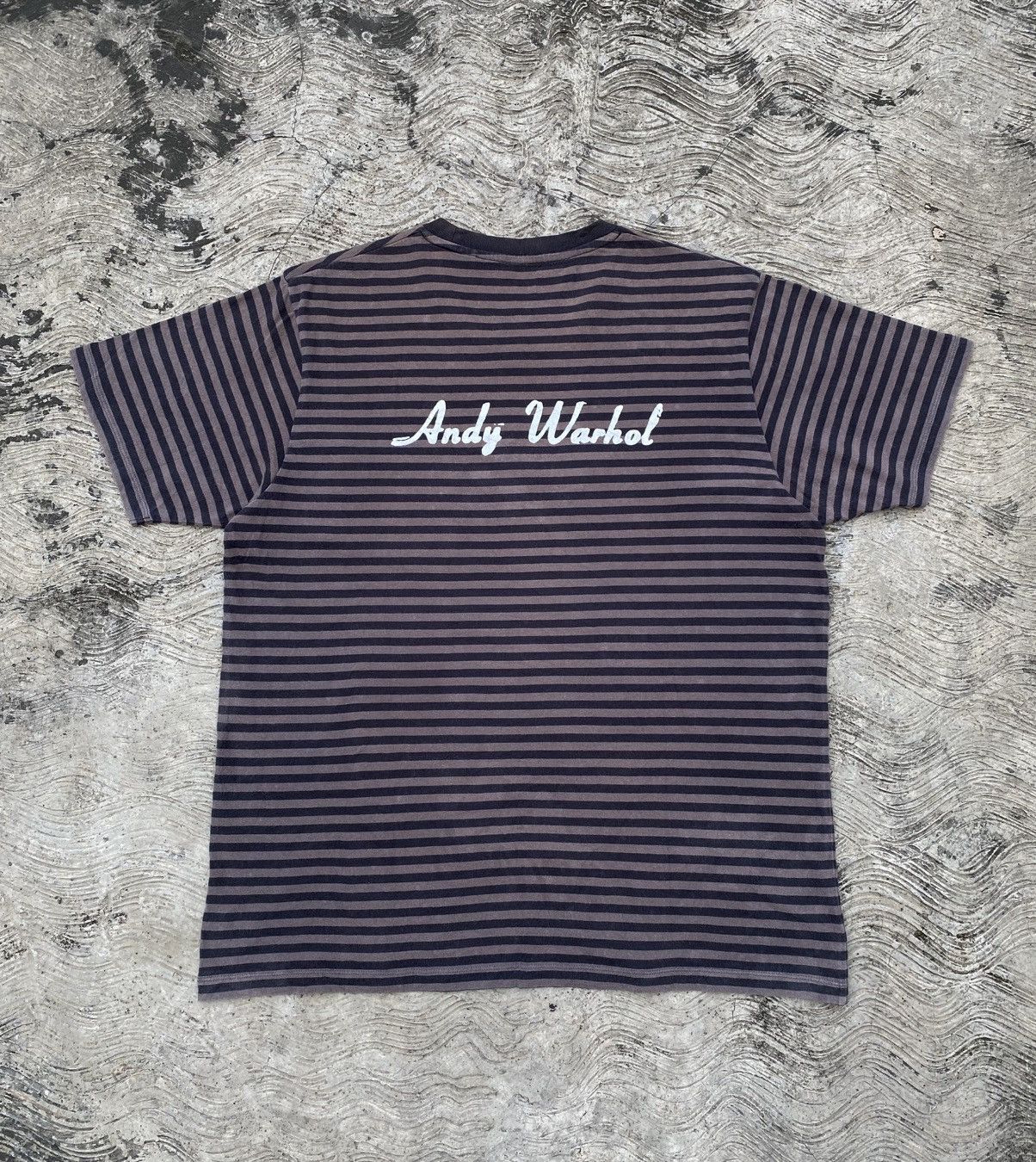 Andy Warhol × Uniqlo Andy Warhol x Uniqlo Skull Stripe Pocket Tshirt Size US XL / EU 56 / 4 - 1 Thumbnail