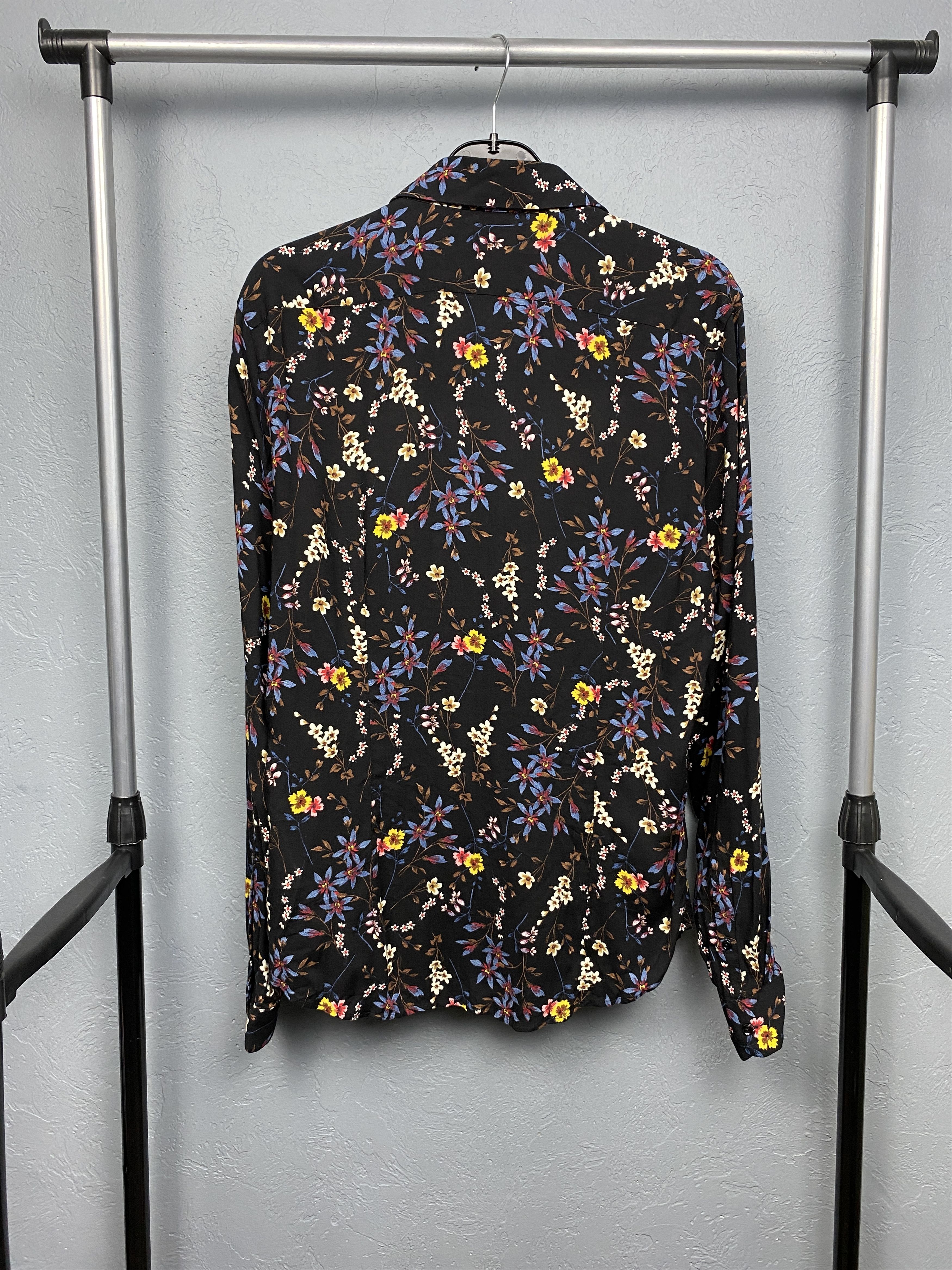 Reiss Reiss Mens Long Sleeve Floral Print Shirt Slim Fit Size US L / EU 52-54 / 3 - 6 Thumbnail
