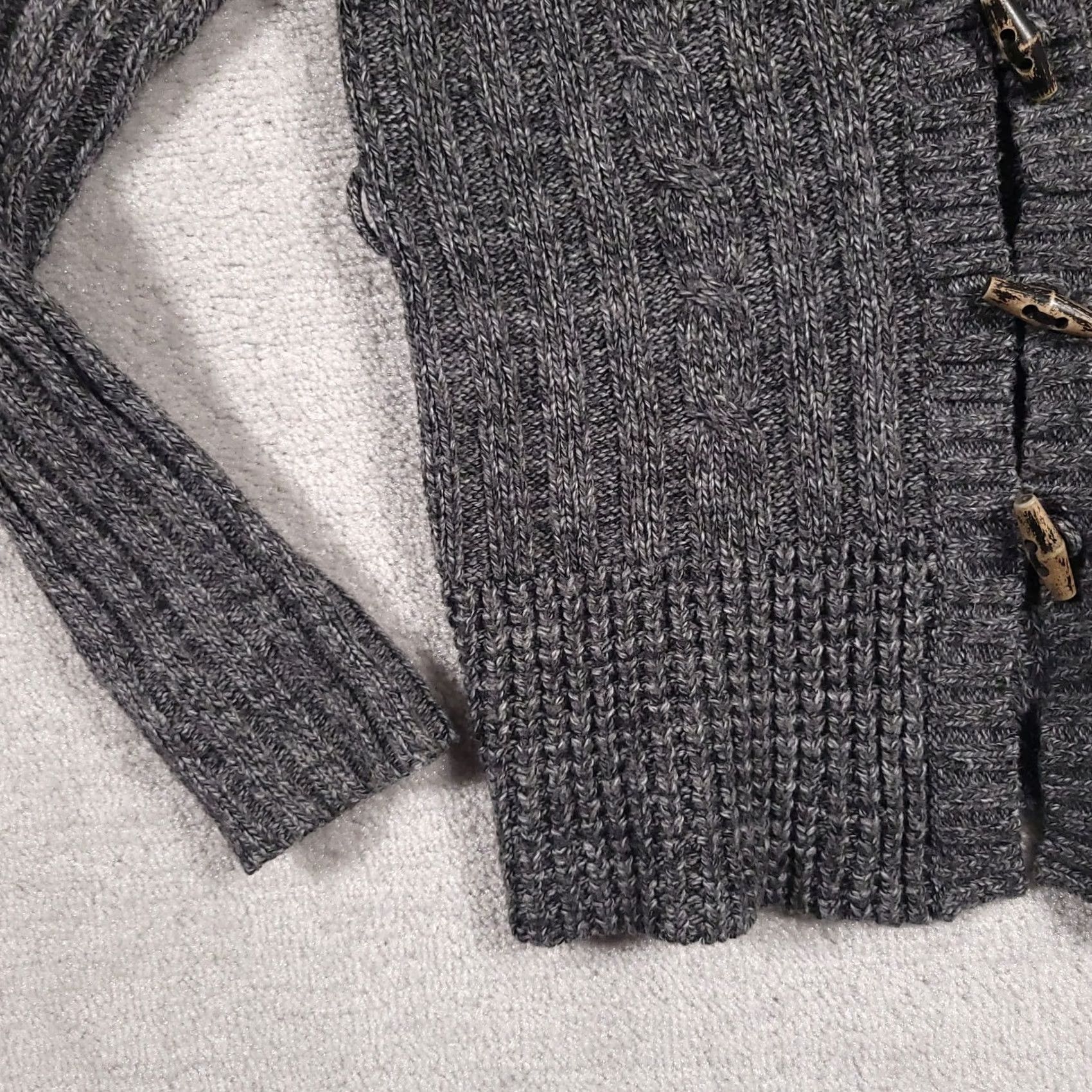 Vintage Vanity Cardigan Sweater Womens Large Gray Long Sleeve Loop Front Shirt Ladies Regular Knit Style Modern Classic Fall Winter Size L / US 10 / IT 46 - 5 Thumbnail