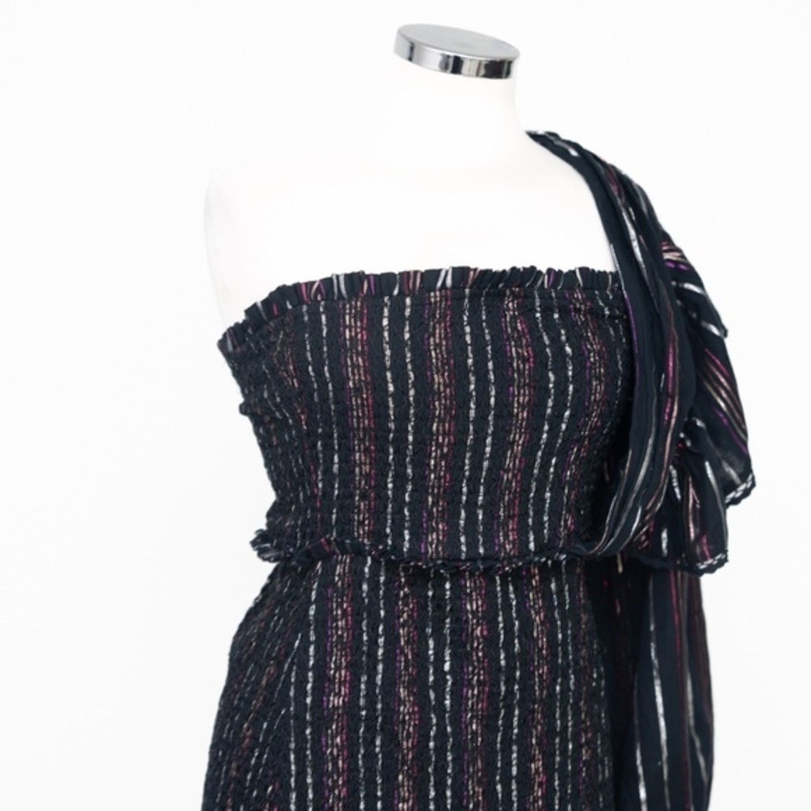Farm Rio FARM Rio. Lurex Stripes Mini Dress. Size S / US 4 / IT 40 - 7 Thumbnail