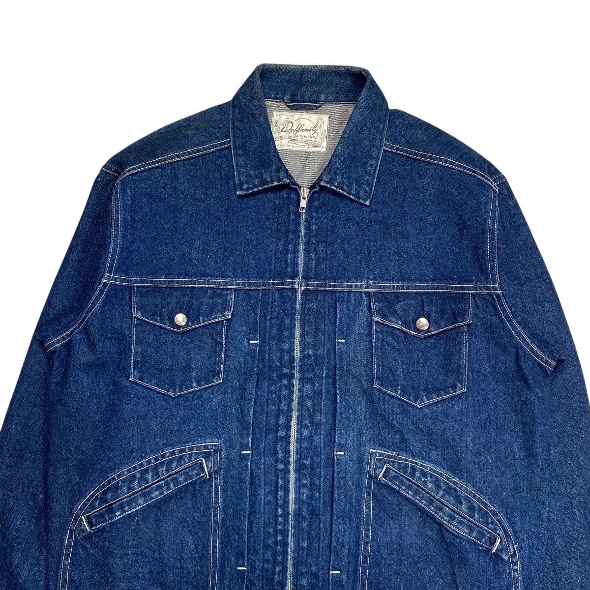 Vintage Vintage Do Family Denim Work Jacket Size US M / EU 48-50 / 2 - 2 Thumbnail