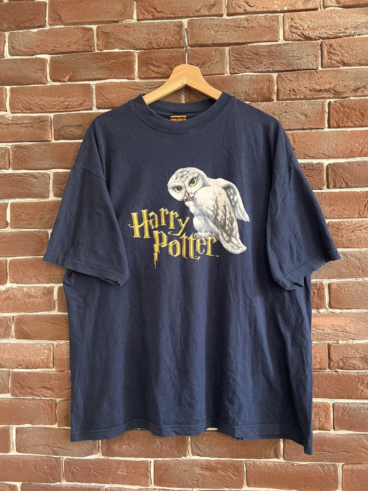 image of 00S Harry Potter Vintage Movie Tee Promo Owl Y2K Grail in Red, Men's (Size XL)