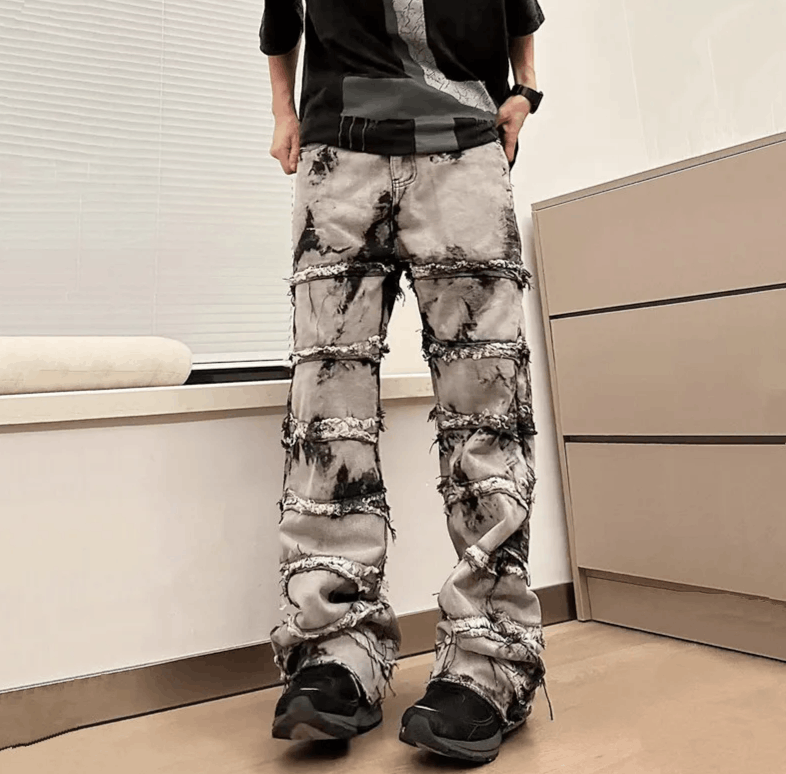 Japanese Brand Tie Dye Cyber Y2K Baggy Jeans Size US 36 / EU 52 - 1 Thumbnail