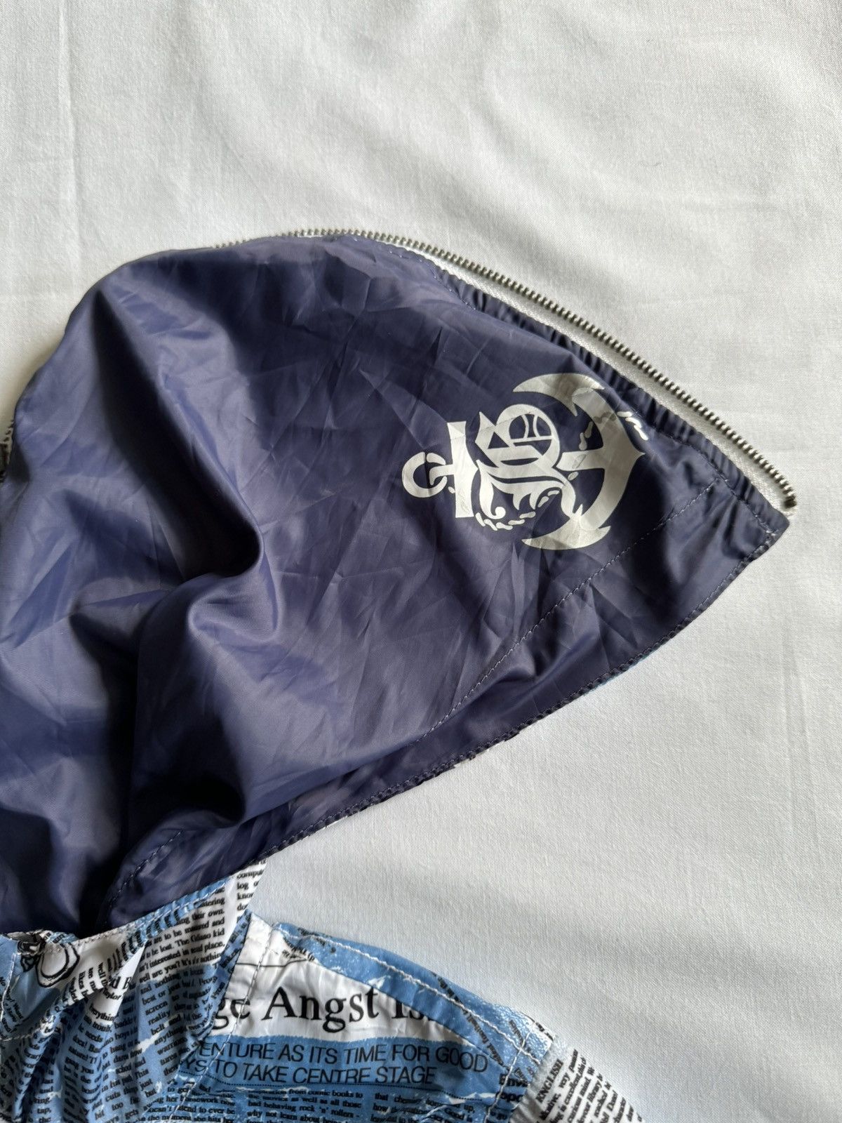 John Galliano John Galliano Iconic Newspaper Print Hooded Jacket Size US XXS / EU 40 - 11 Thumbnail
