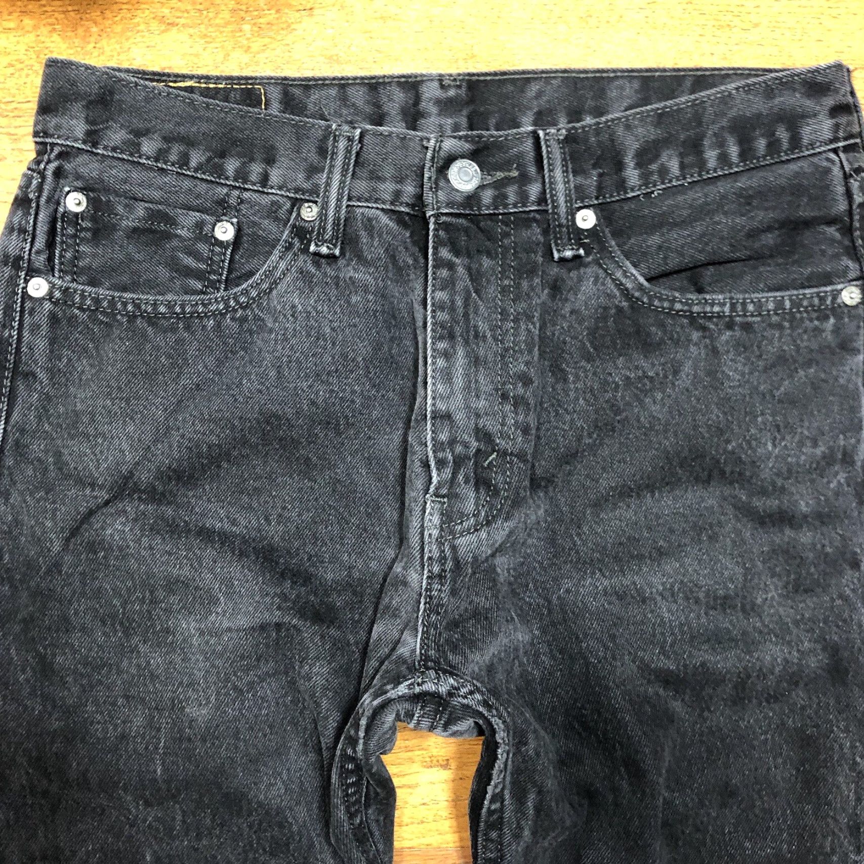 Levi's Levi's 505 Straight Jeans Mens 32x31 Denim Black 5-Pocket Zip Regular Fit Belt Loops Dark Wash Western Cowboy 80s 90s USA Size US 32 / EU 48 - 4 Thumbnail