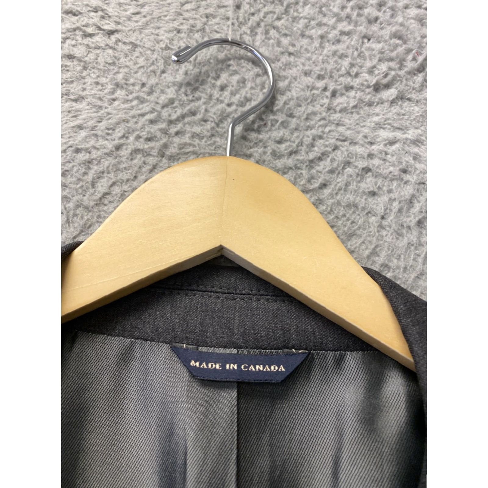 Banana Republic Banana Republic Men's Blazer 40R Wool Gray Single-Breasted Regular Fit Elegant Tailored Size 40R - 3 Thumbnail