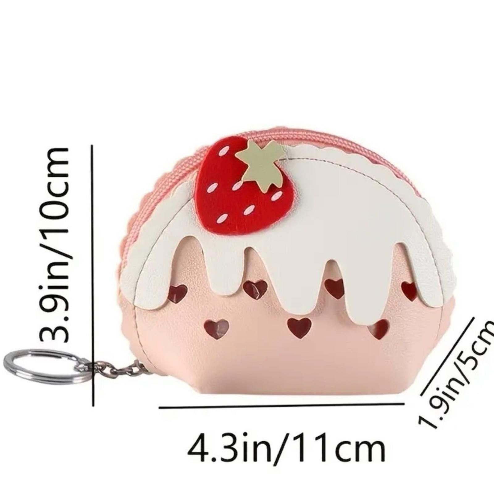 Designer Strawberry Coin Pouch Zipper Purse Size ONE SIZE - 4 Thumbnail