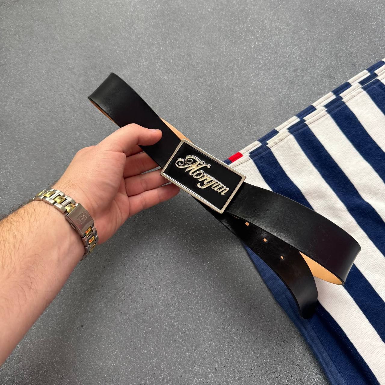 Japanese Brand × Vintage Morgan de Toi Vintage Y2K Faux Leather Belt Size ONE SIZE - 2 Thumbnail