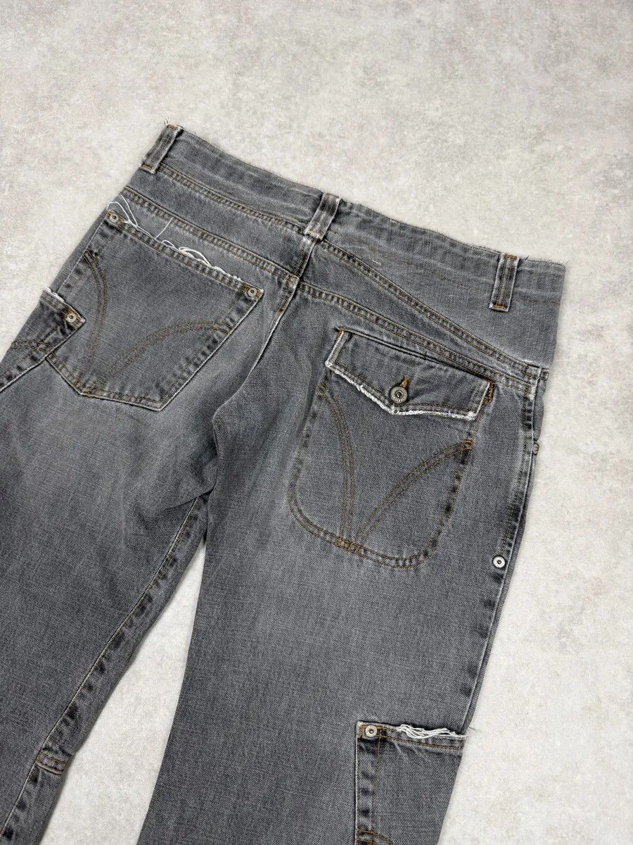 Dolce & Gabbana AW2004 Dolce & Gabbana Asymmetrical Grey Cargo Denim Jeans Size US 32 / EU 48 - 9 Thumbnail