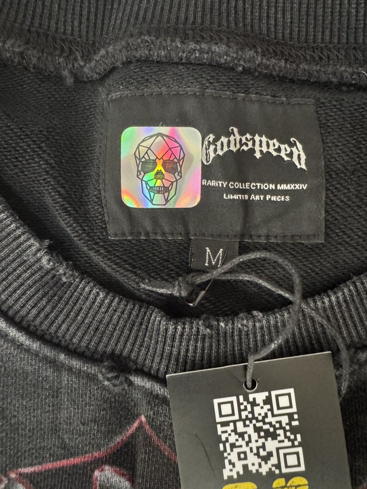 GODSPEED “BLACK MONDAY” SWEATSHIRT in Black Washed (Medium)