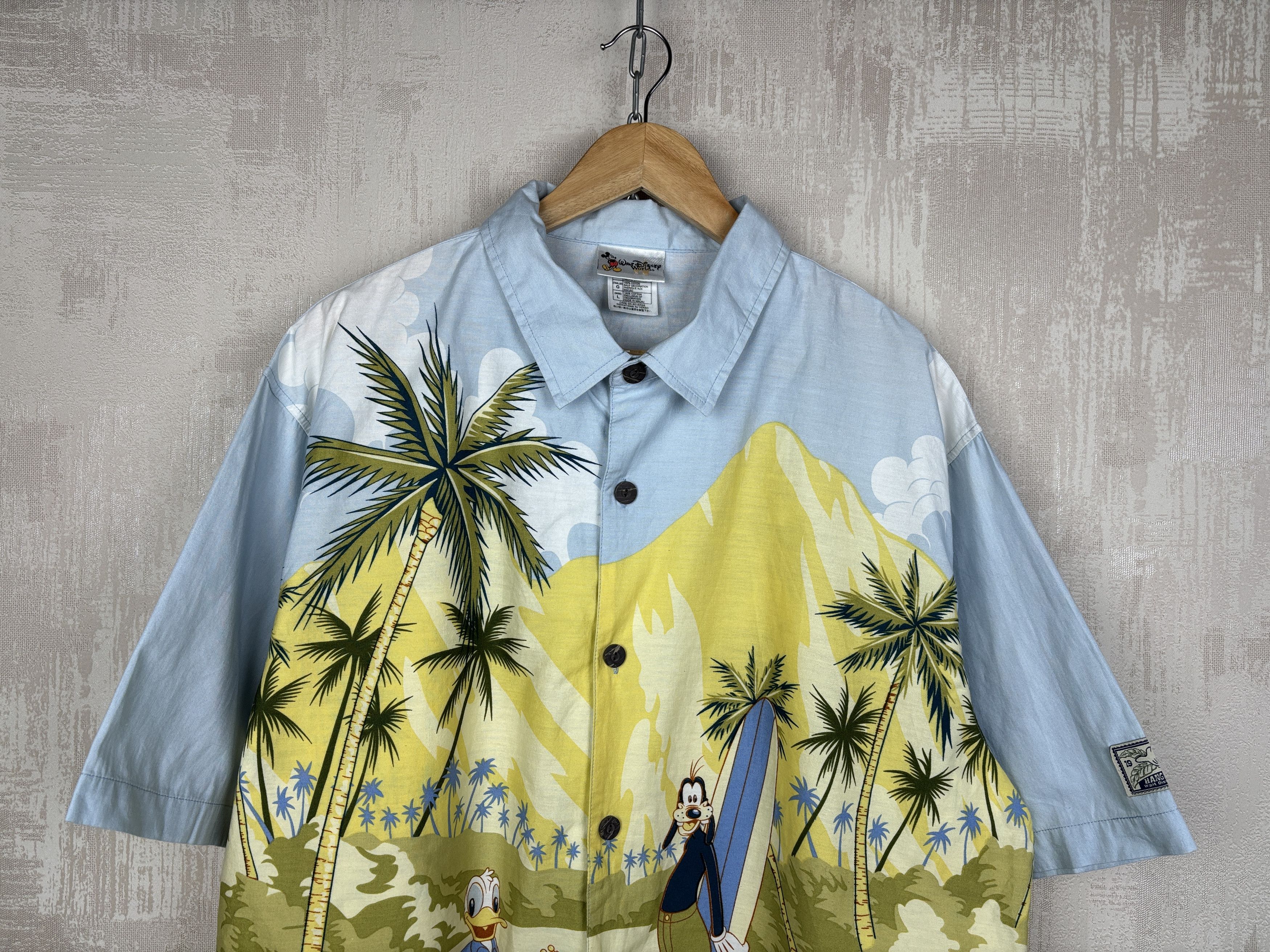 Disney Vintage Walt Disney World "Hang Loose 1971" Hawaiian Shirt Size US L / EU 52-54 / 3 - 3 Thumbnail