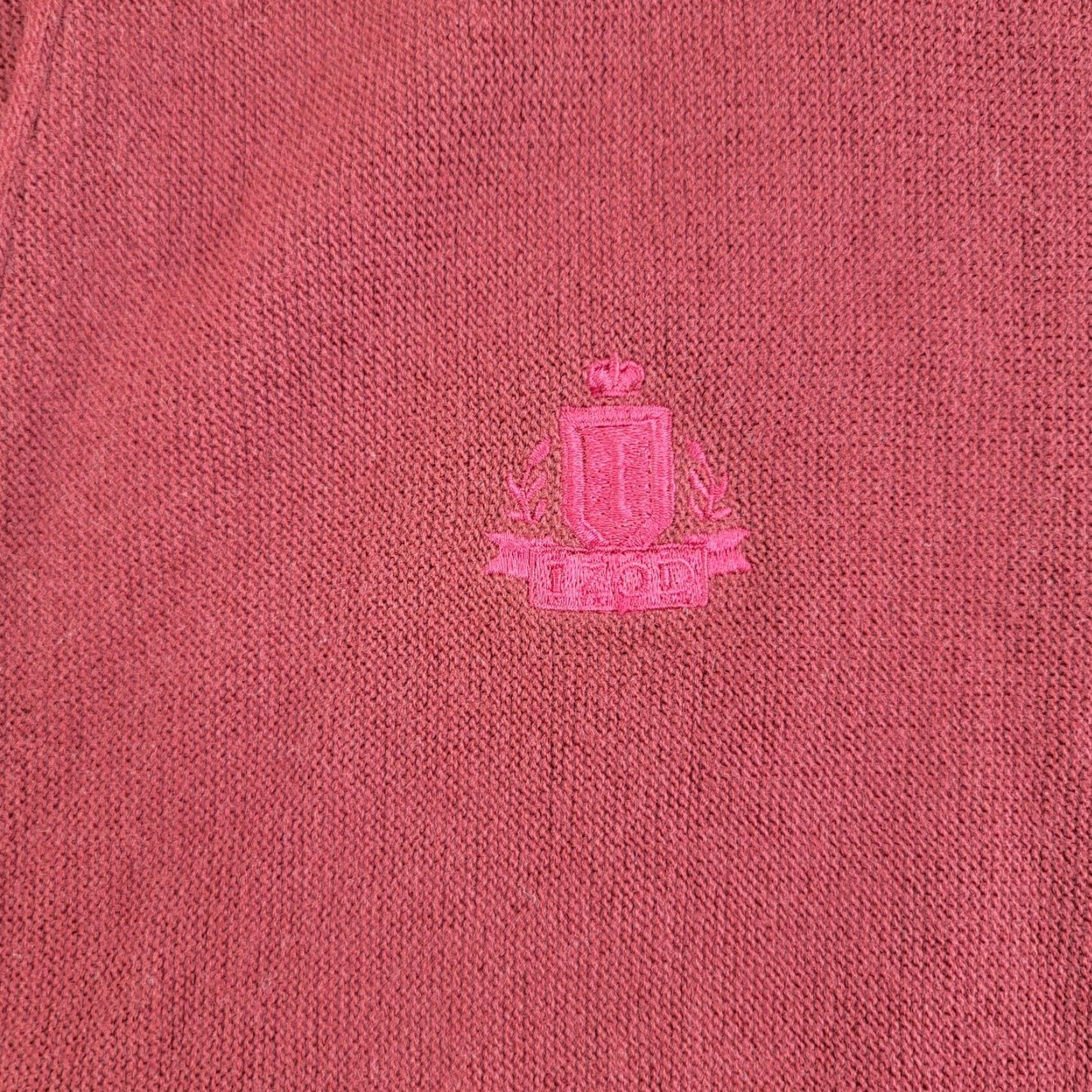 Izod VINTAGE IZOD Cardigan Mens XLT Red Collarless V-Neck Embroidered Logo Made In USA Size US XL / EU 56 / 4 - 3 Thumbnail