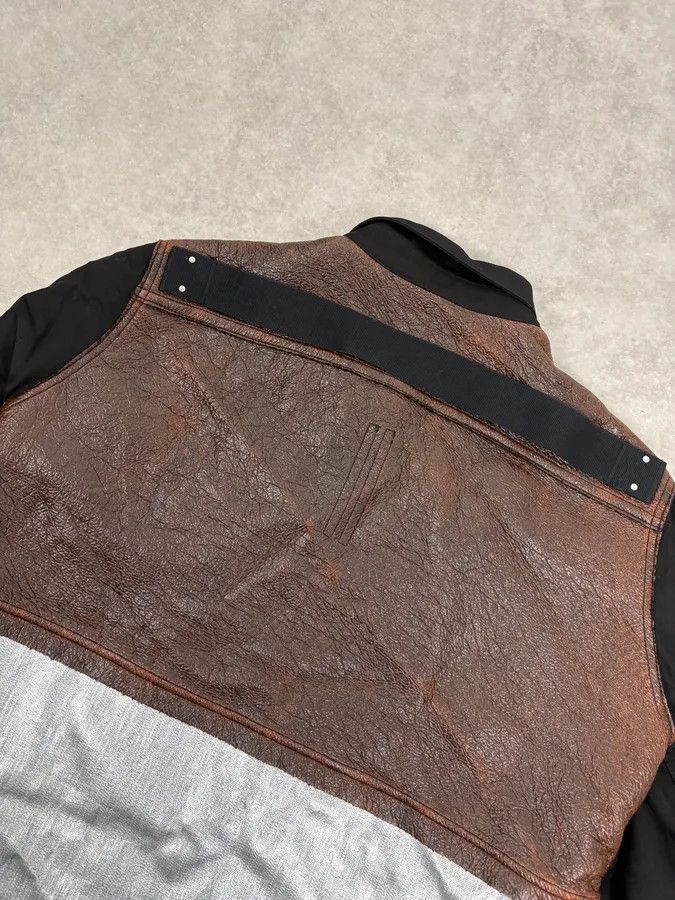 Rick Owens AW2019 Rick Owens Black Leather Back Panel Over Shirt Jacket Size US M / EU 48-50 / 2 - 6 Thumbnail