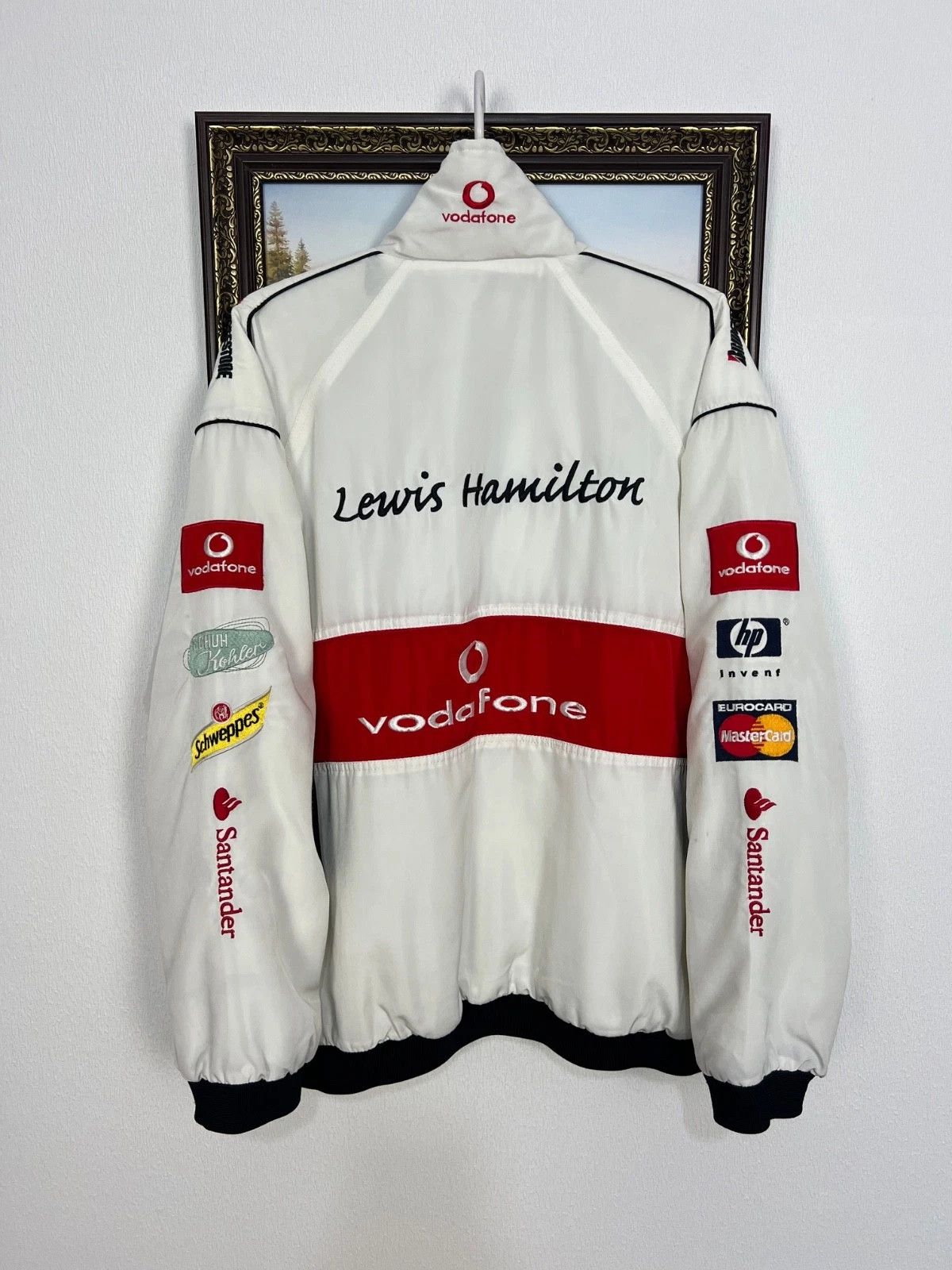 Vintage Vintage Mercedes Vodafone Racing Jacket Hamilton Bomber Size US XL / EU 56 / 4 - 5 Thumbnail