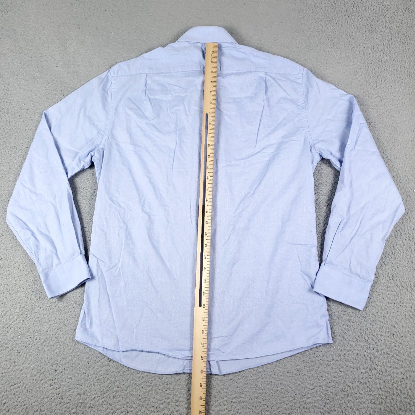 Tommy Hilfiger Tommy Hilfiger Shirt Mens Medium Blue Button-Up Long Sleeve Cotton Woven Solid Pocket Logo Preppy American Mens Size US M / EU 48-50 / 2 - 4 Thumbnail