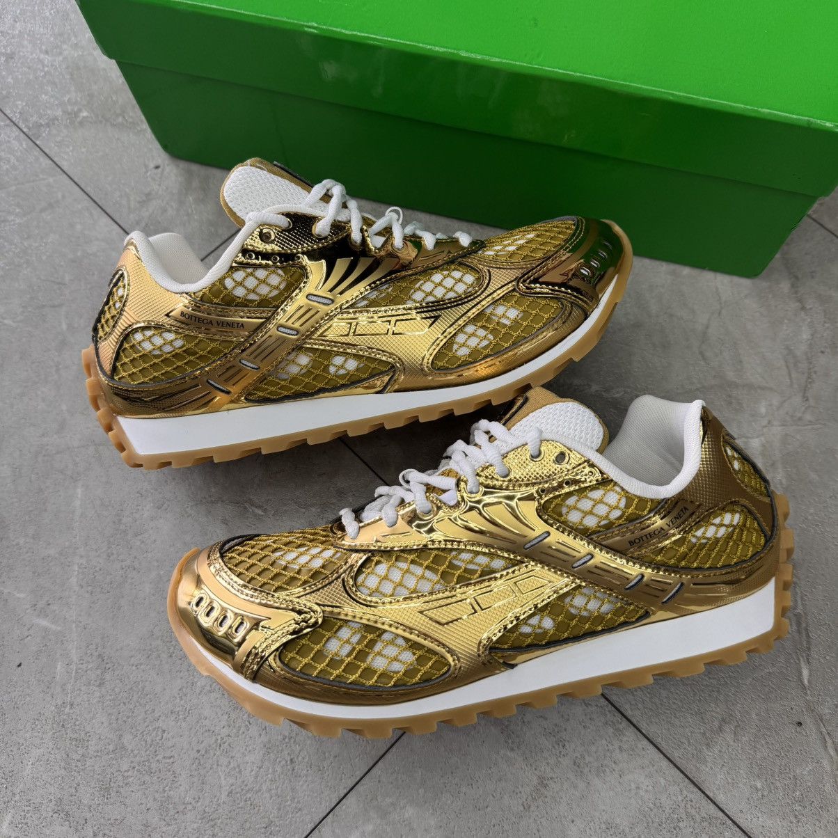 Bottega Veneta Orbit Sneaker Gold