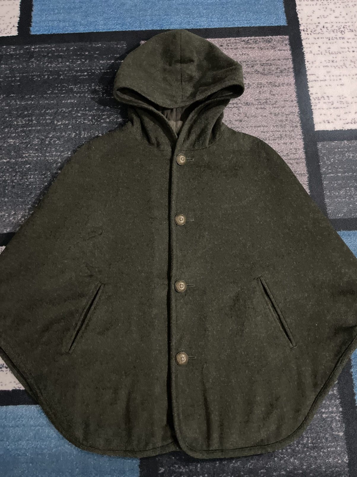A.P.C. Vintage A.P.C Button Hoodie Wool Poncho Size XS / US 0-2 / IT 36-38 - 5 Thumbnail