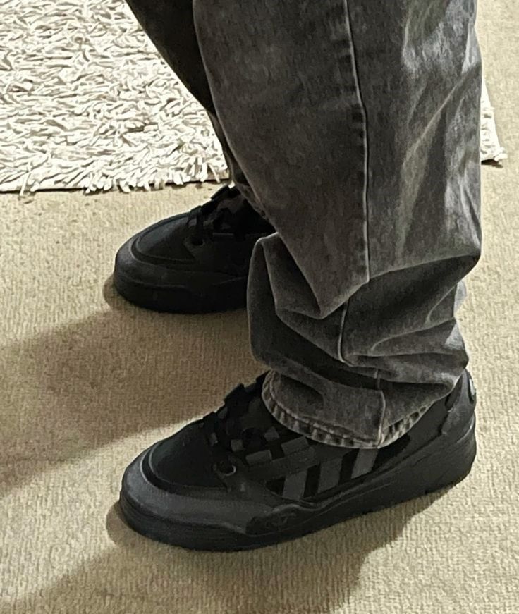 Adidas Adidas Adi2000 Black Lowtop Sneaker Chunky Dunk AF1 Curb Size US 10.5 / EU 43-44 - 2 Thumbnail