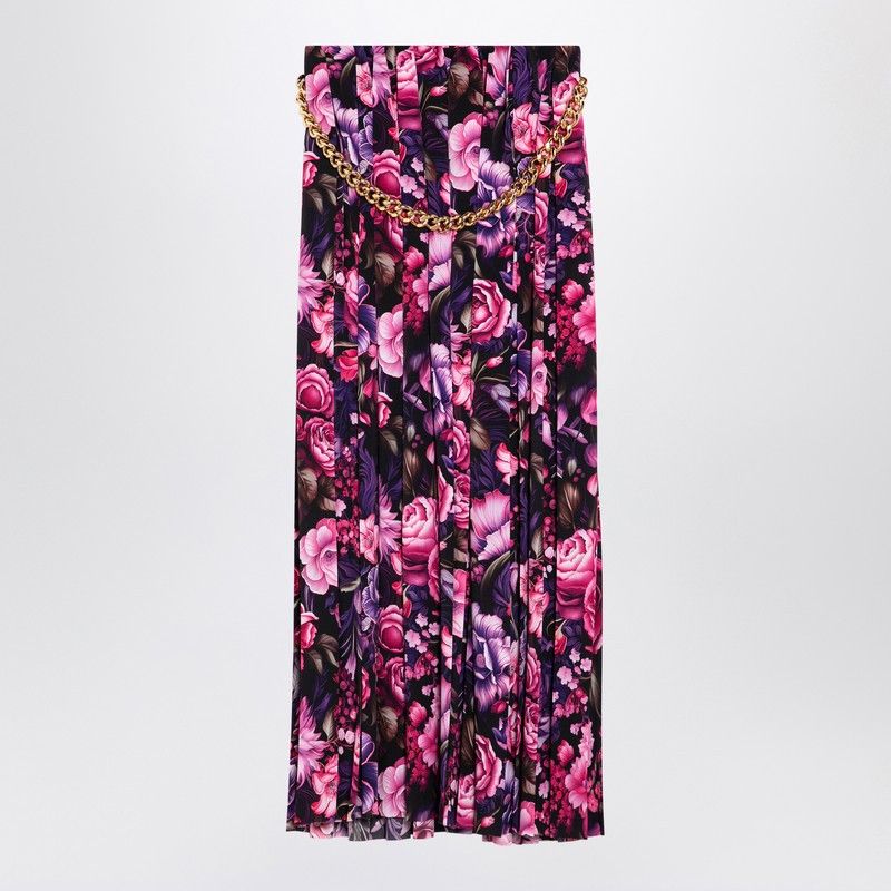 Balenciaga Balenciaga Long Pleated Floral Skirt Size 28" / US 6 / IT 42 - 1 Thumbnail