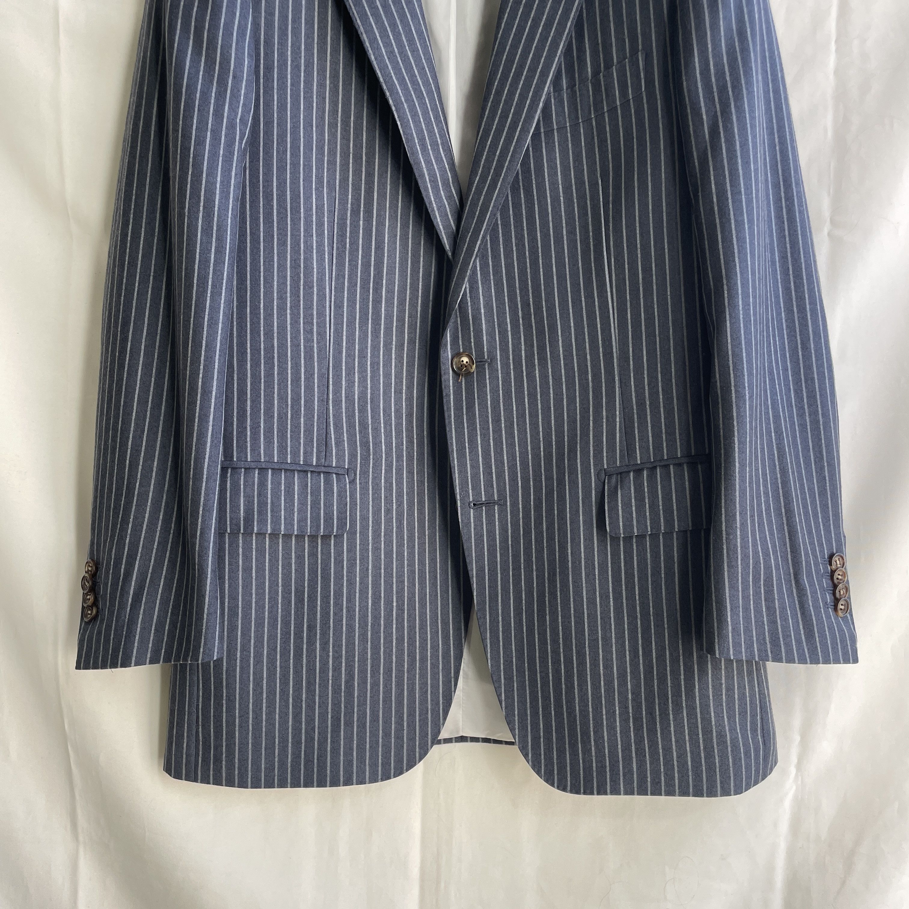 Suitsupply Suitsupply Striped Navy Wool Suit Jacket Blazer Size 38R - 5 Thumbnail