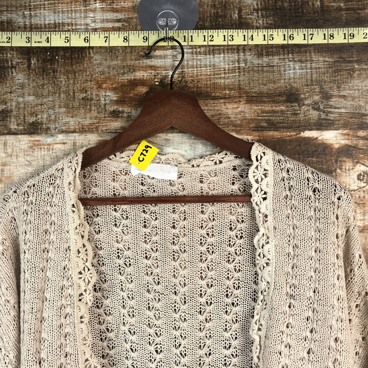 Homespun Knitwear DL Abc une Face vintage crochet Knitwear #C729 Size L / US 10 / IT 46 - 4 Thumbnail