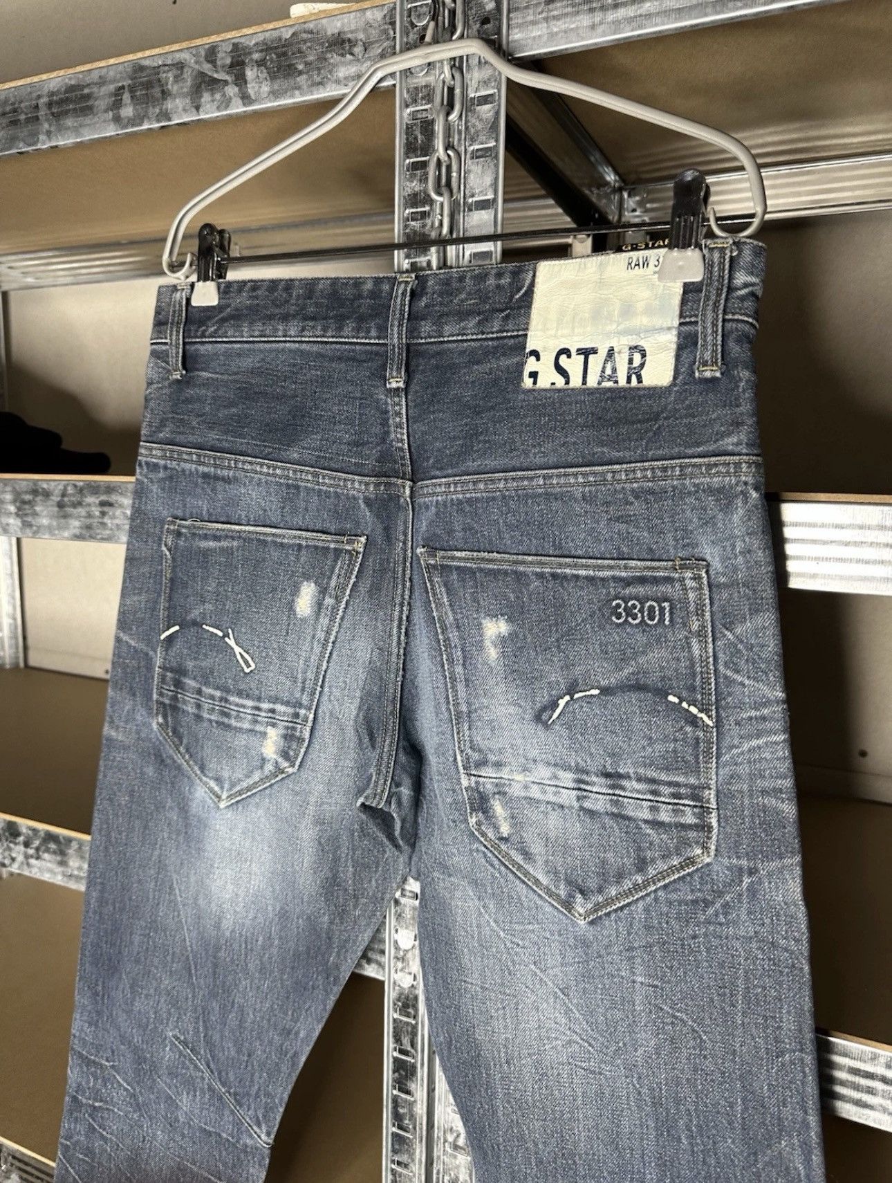 G-Star G-Star RAW Morris Jeans Denim Size 30 3301 Distressed Wash Size US 30 / EU 46 - 4 Thumbnail