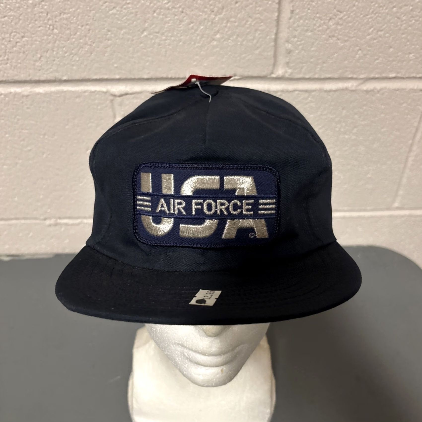 Vintage VINTAGE Air force Flat Cap Hat USAF Embroidered Blue NWT USA Made Men One Size USA USA Theme Cap Mens Blue Embroidered Flat Brim Hat Size ONE SIZE - 3 Thumbnail